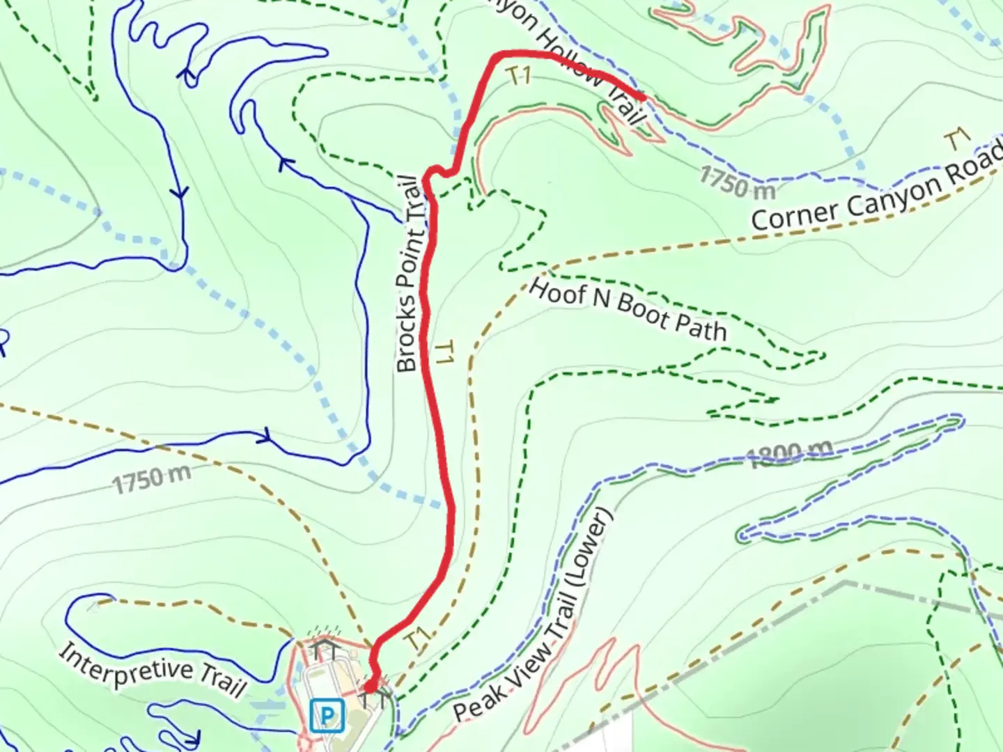 An image depicting the trail Brocks Point and its surrounding area.