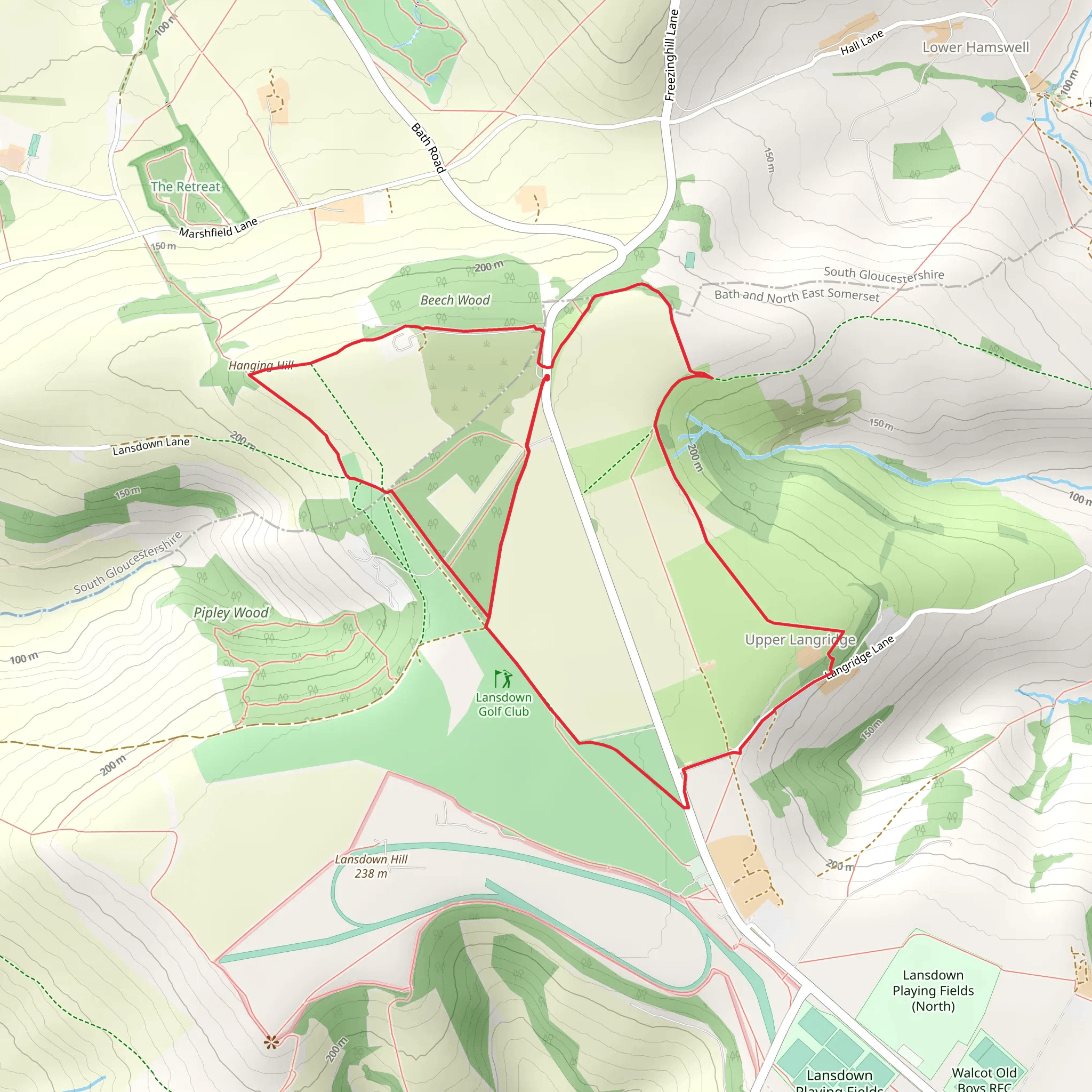 Hanging Hill Loop mobile static map