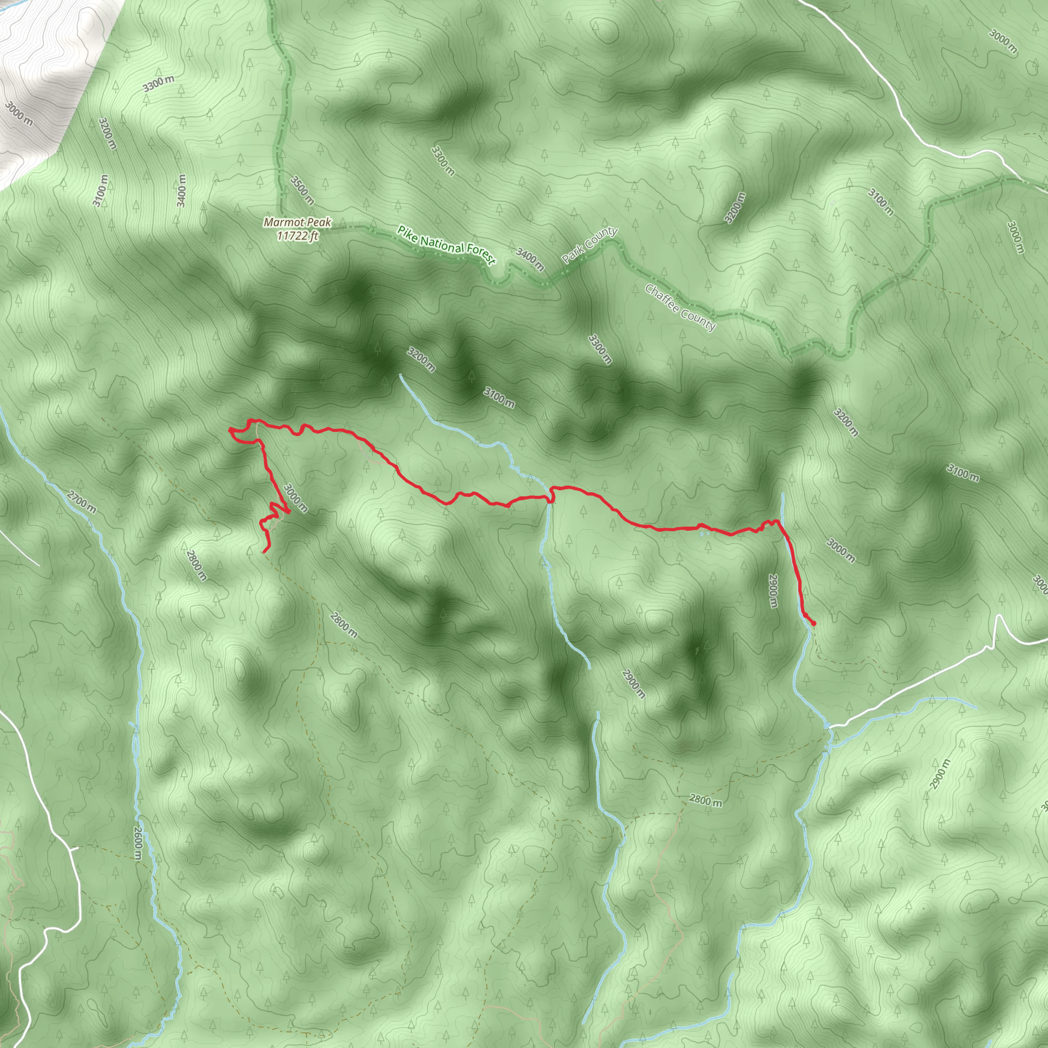 Davis Meadow Trail mobile static map
