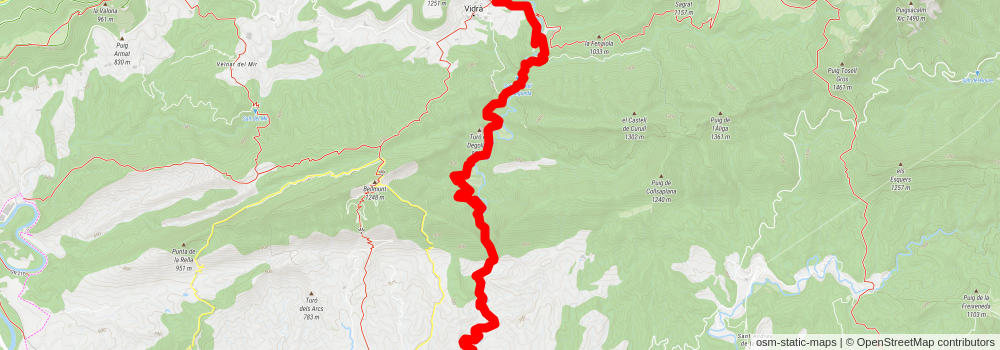 Camí Vora Ges PR C 47 stage 2 Map