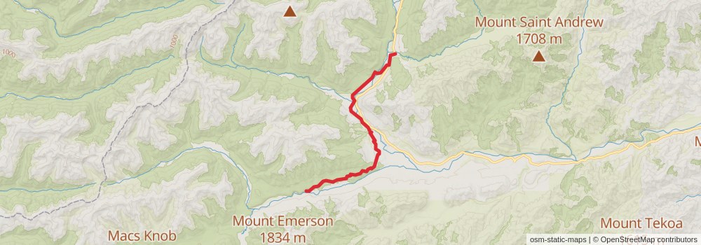 Te Araroa Trail stage 123 Map