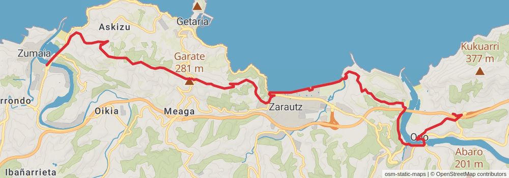 GR 121 Vuelta a Guipuzcoa stage 4 Map