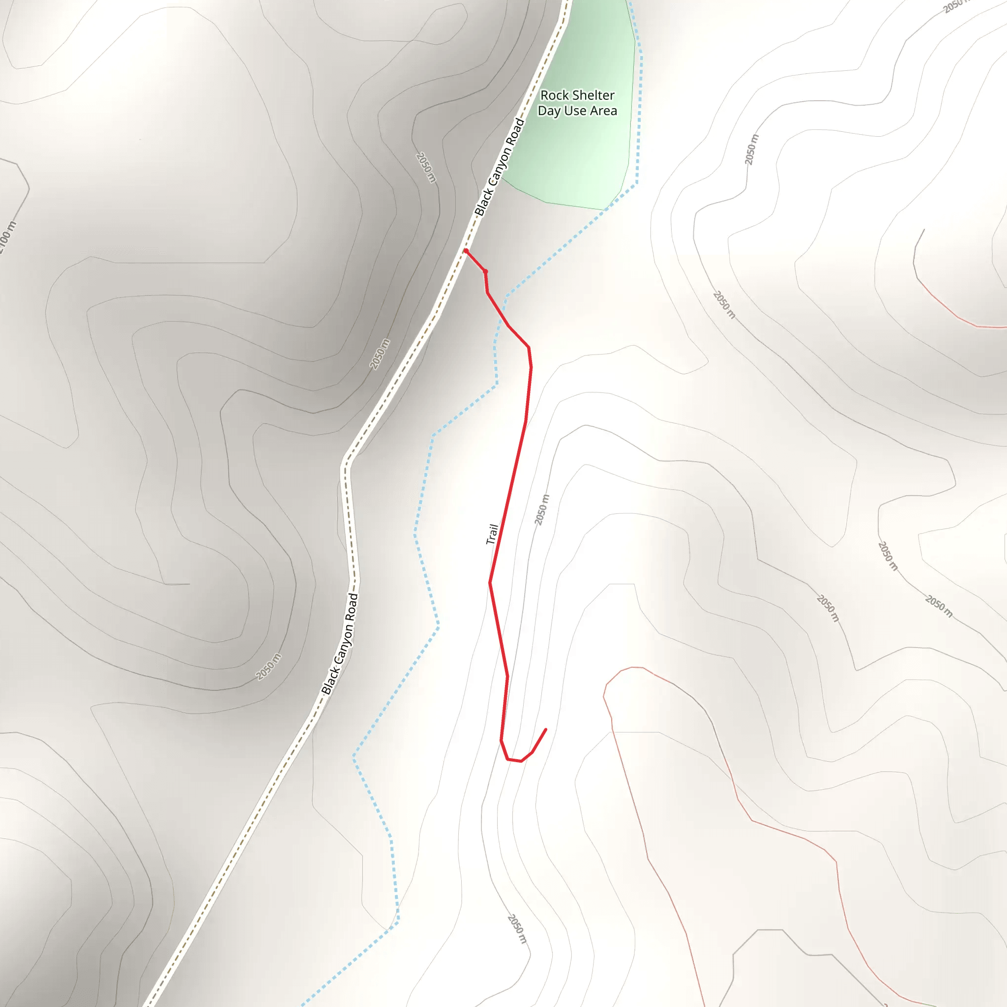 Rock Shelter Trail mobile static map