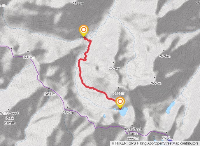 Rock Creek Lake mobile static map