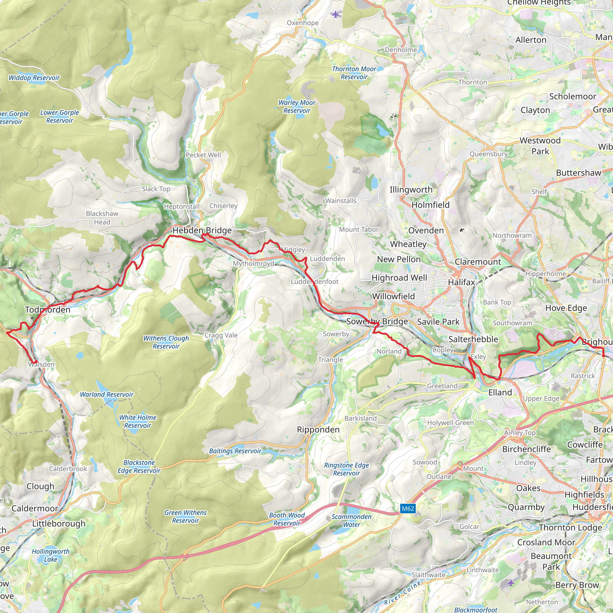 Calder Woodland Way mobile static map