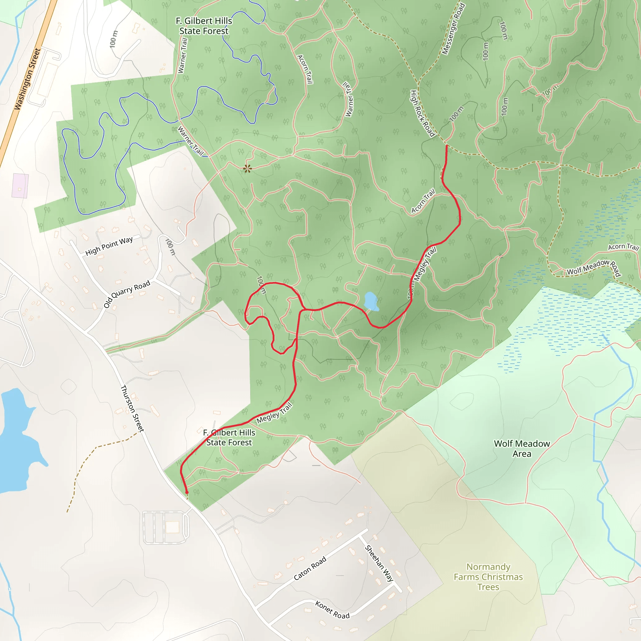 Thruston Street Loop mobile static map