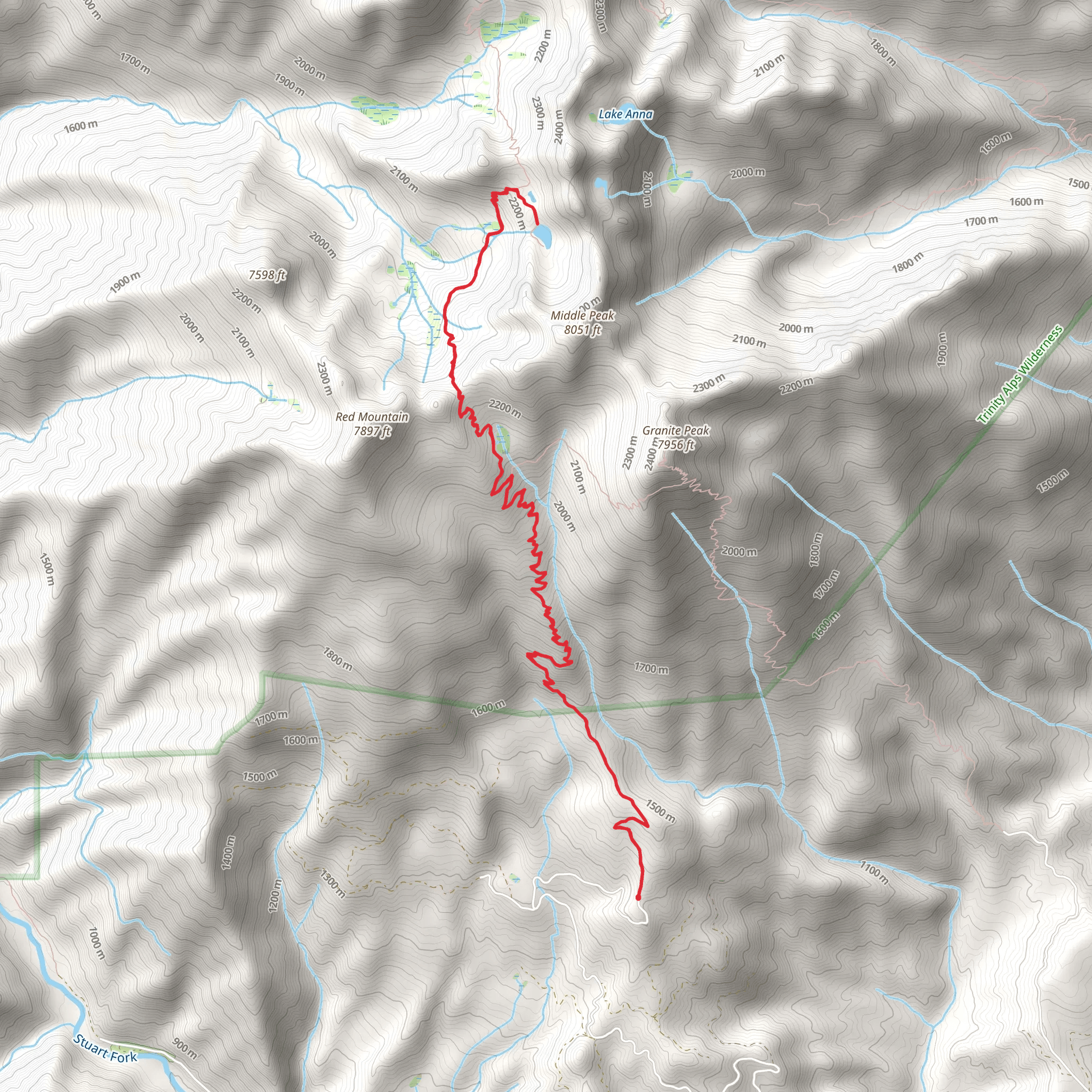 Echo Lake and Stoney Ridge Trail mobile static map
