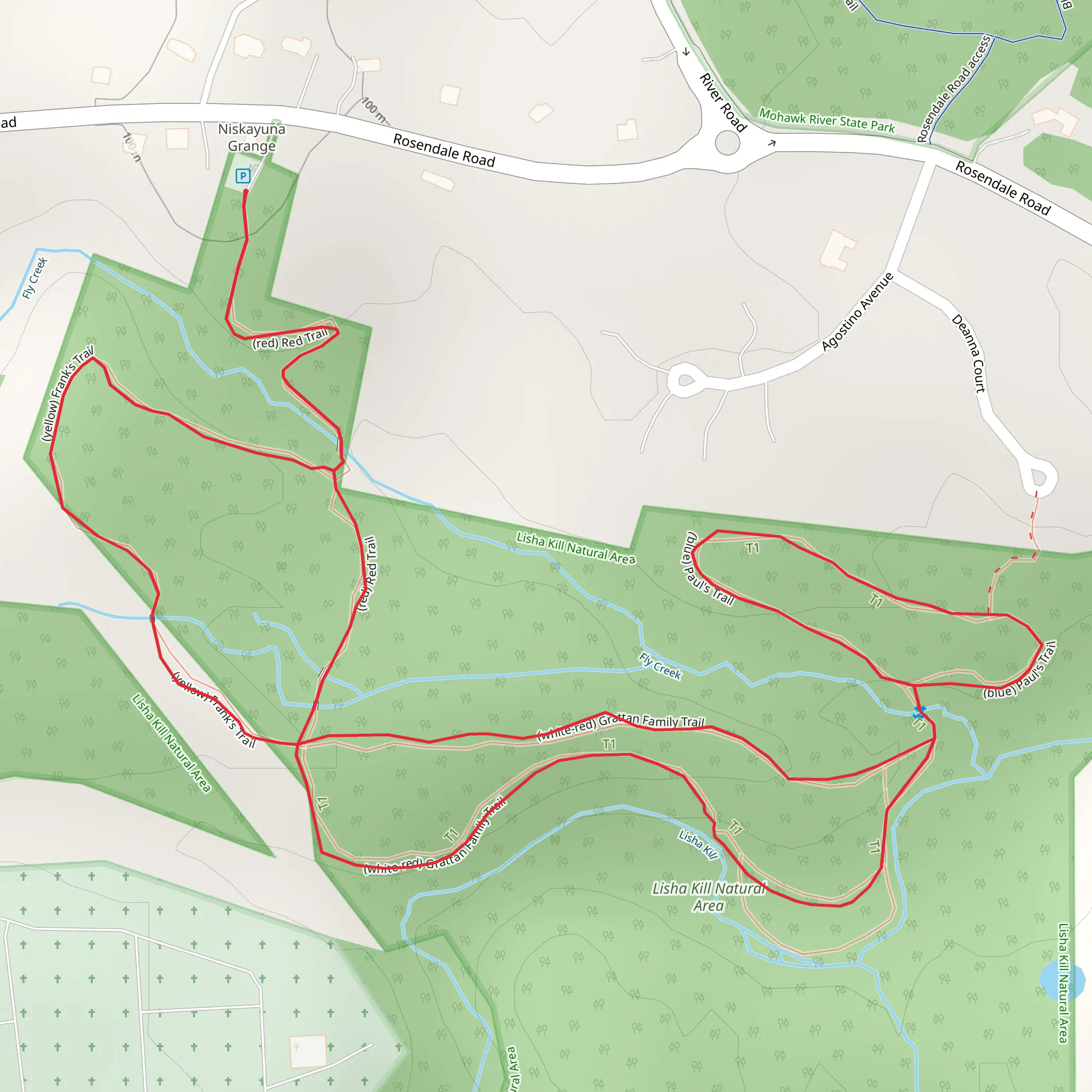 Lisha Kill Natural Area Loop mobile static map