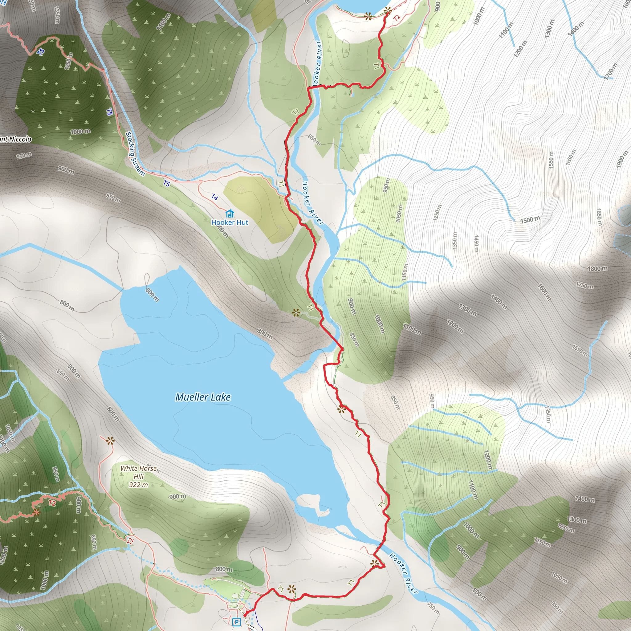 Hooker Valley Track mobile static map