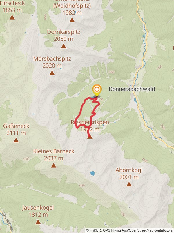 Riesnerkrispen Peak mobile static map