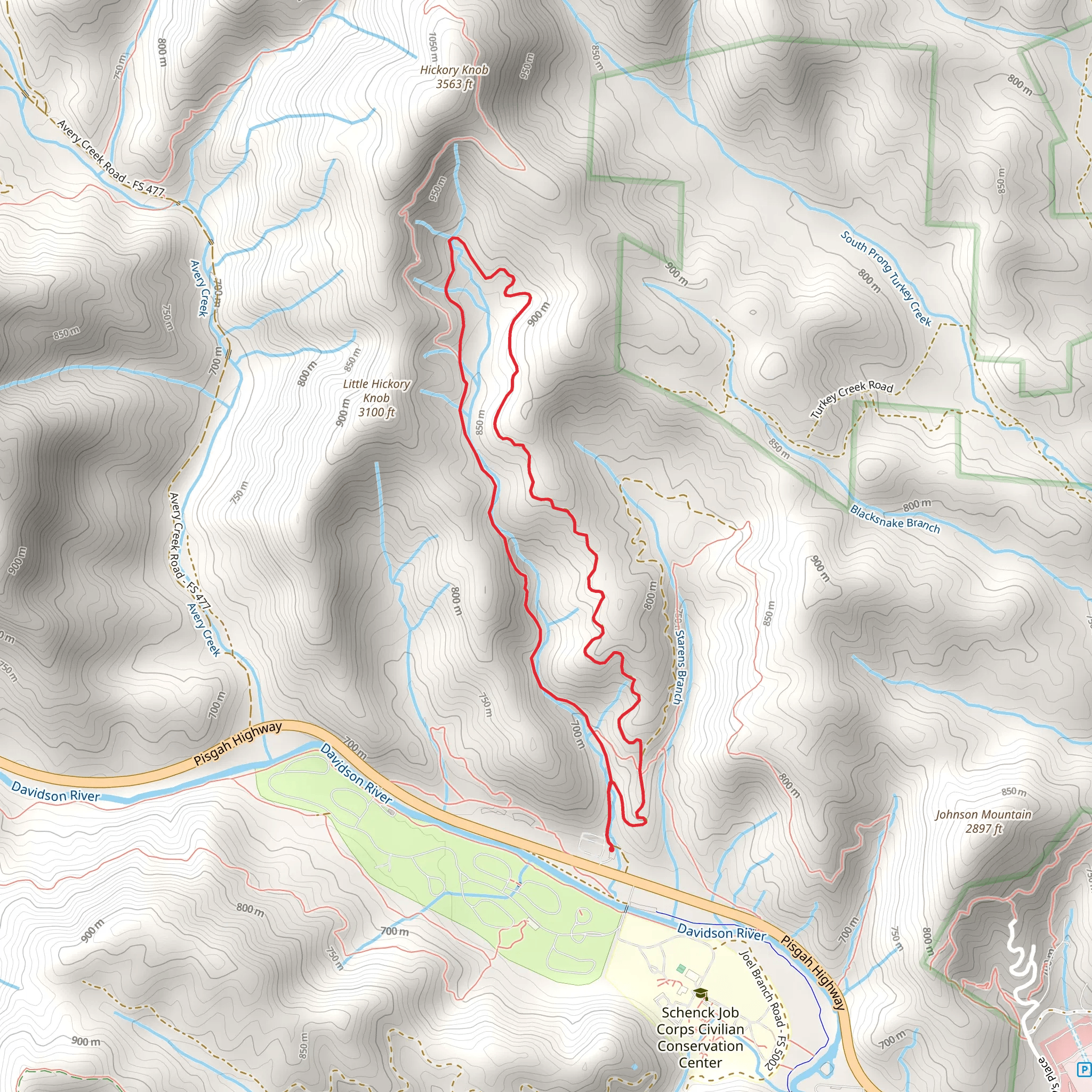 Thrift Cove Loop Trail mobile static map
