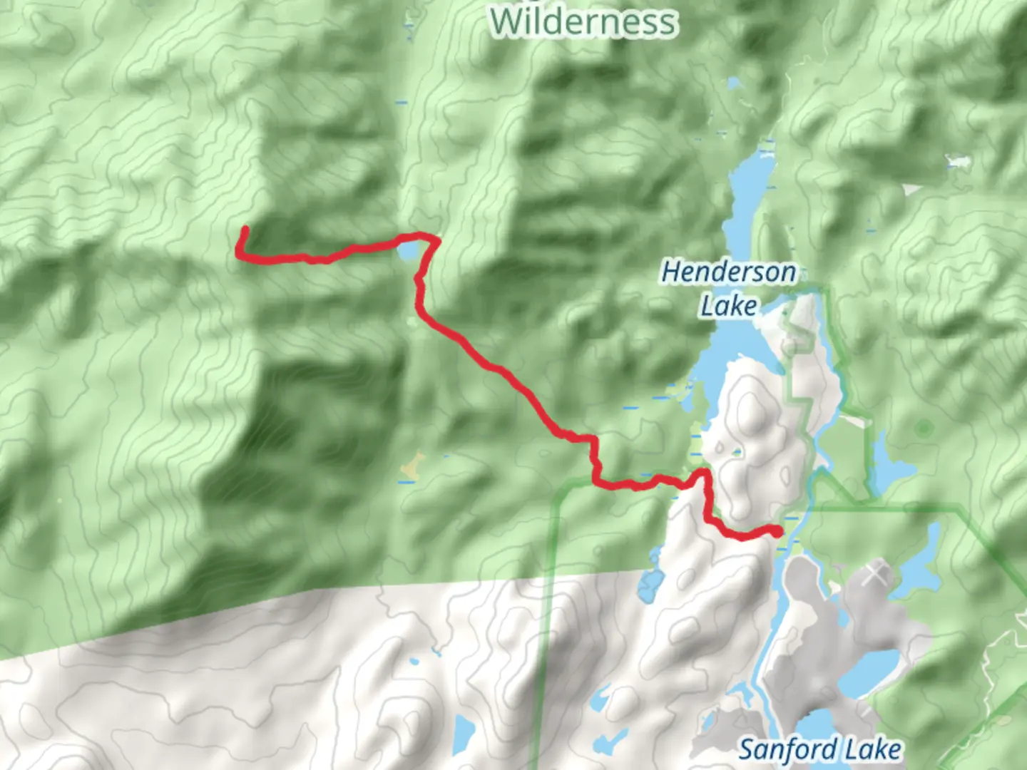 An image depicting the trail Panther Peak via Bradley Pond Trail and its surrounding area.