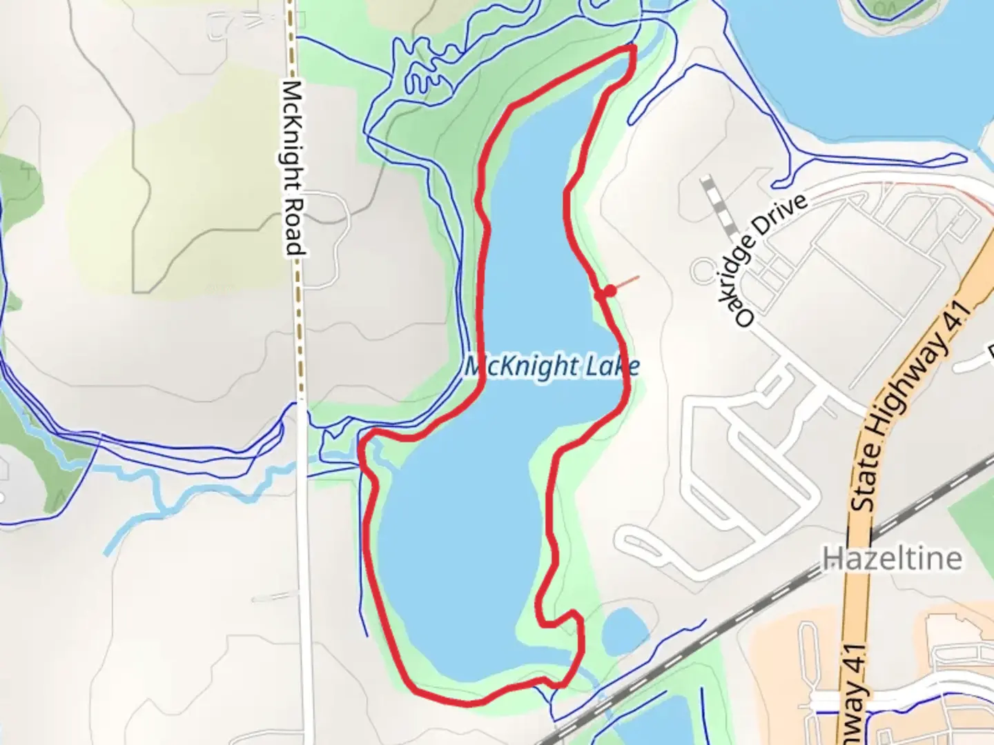 An image depicting the trail McKnight Lake Loop and its surrounding area.