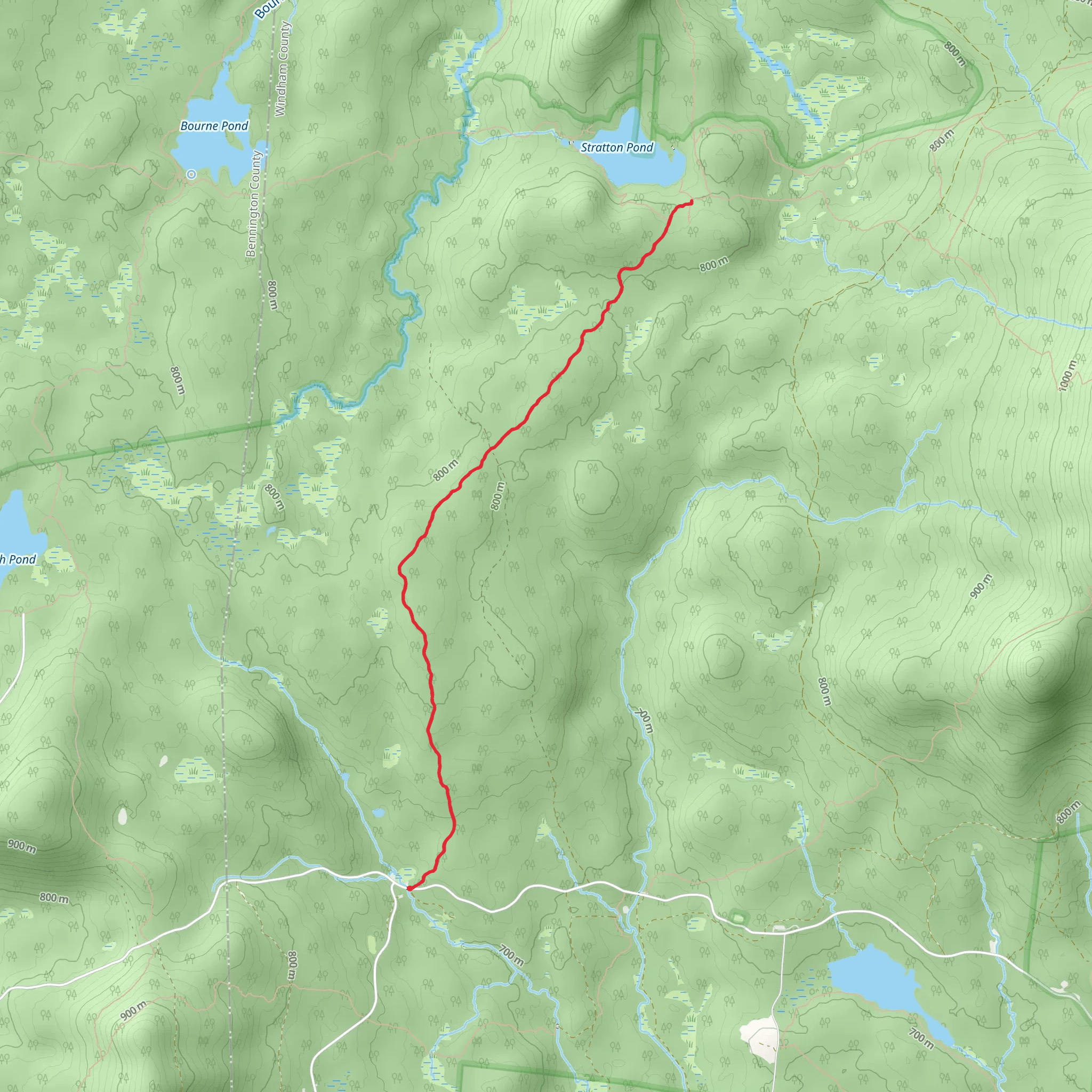 Stratton Pond Trail mobile static map