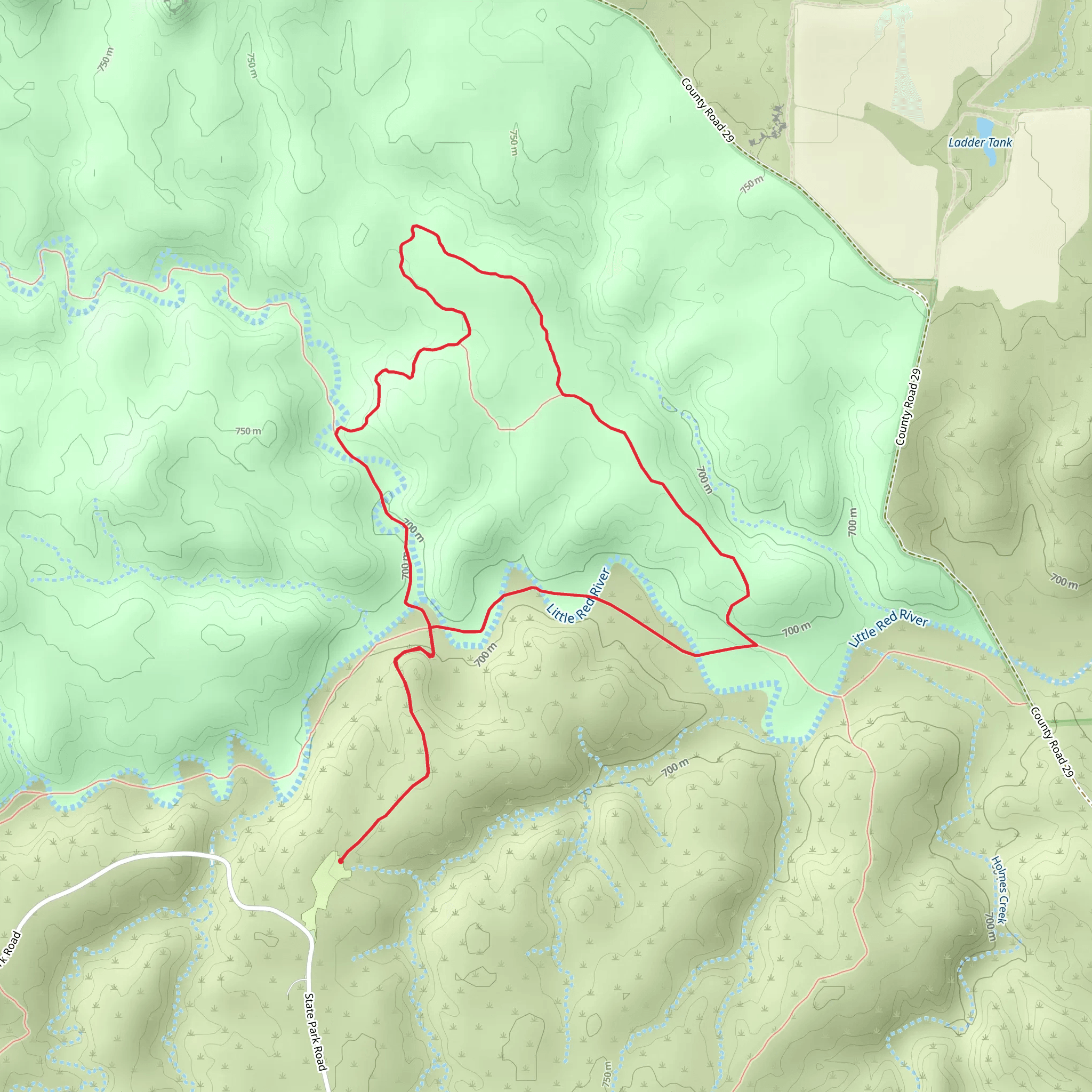 Trail G - Wild Horse and Trail H - Mesa Trail Loop mobile static map