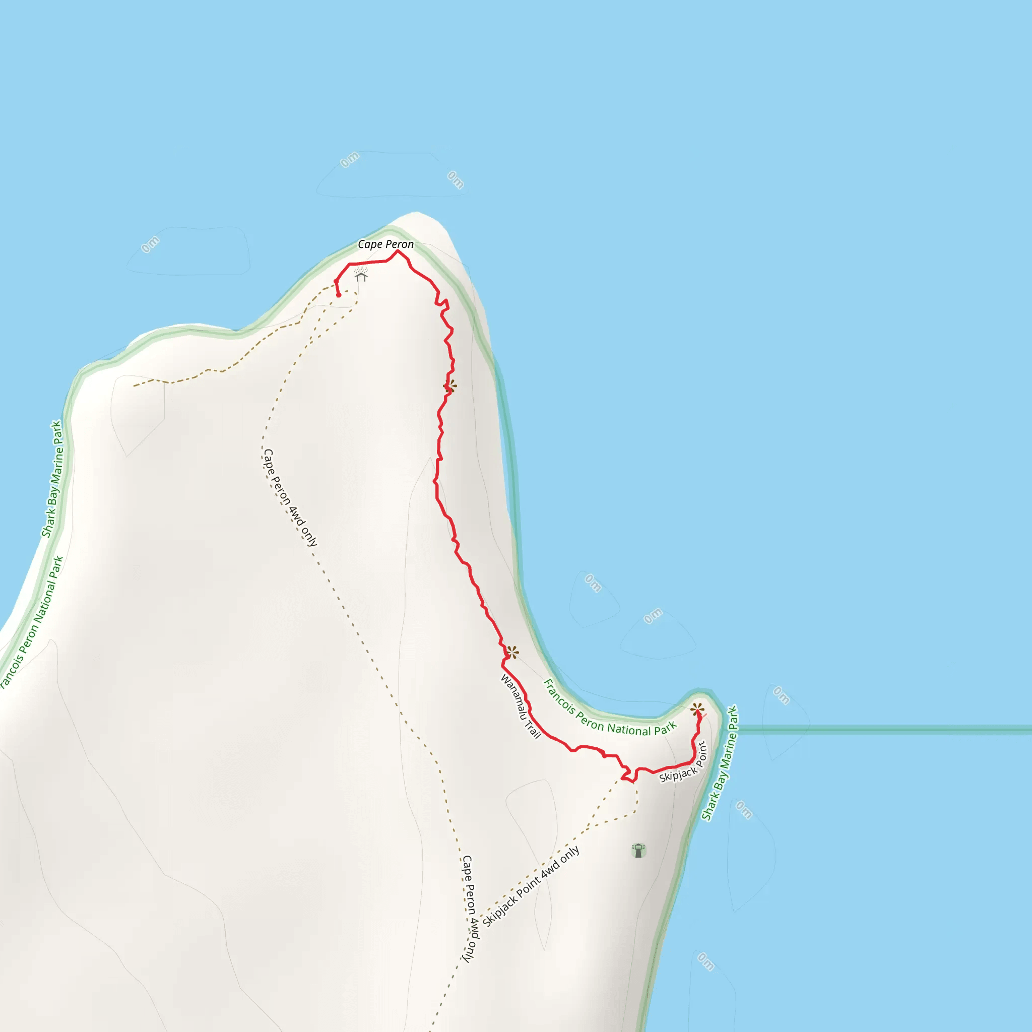 Wanamalu Trail mobile static map
