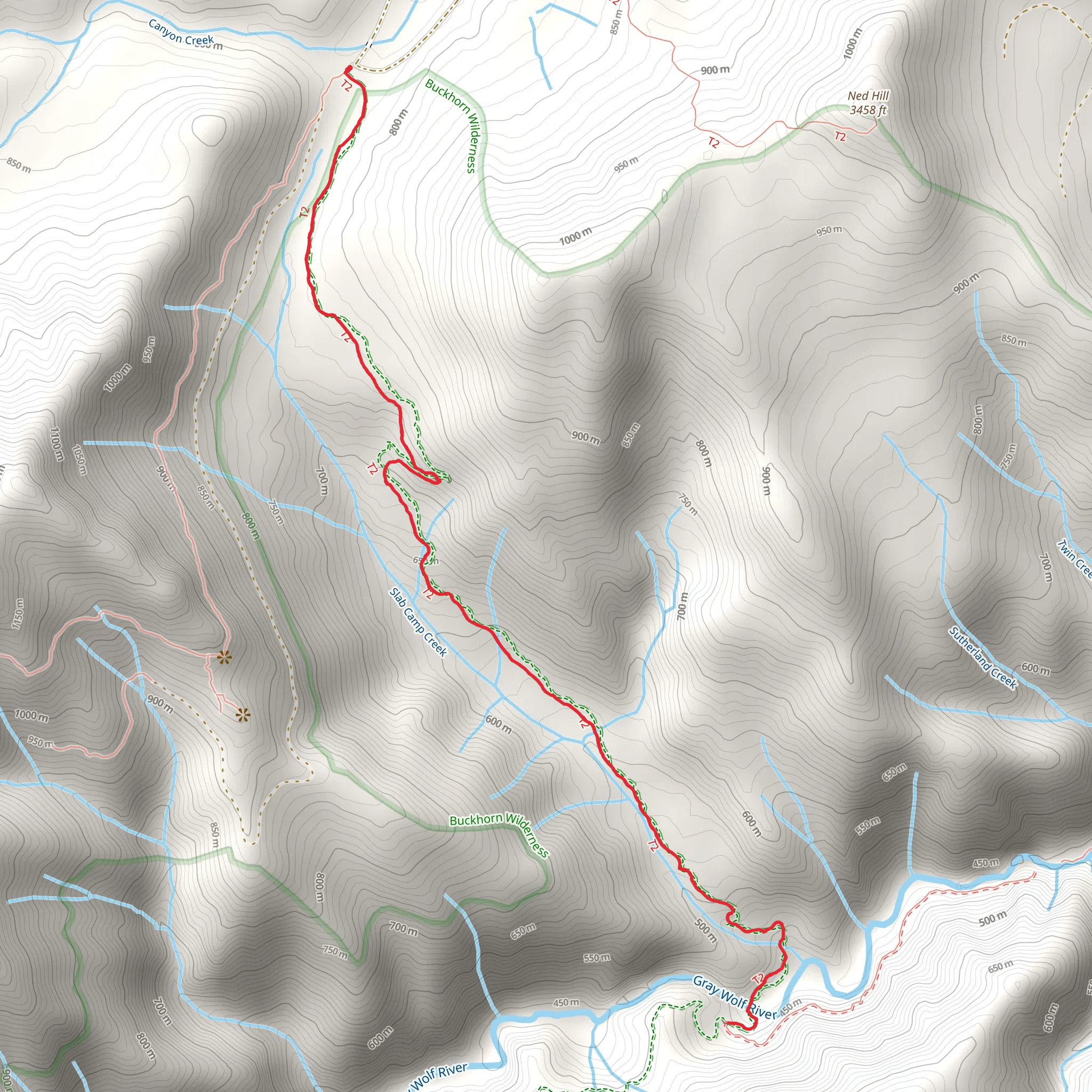 Slab Camp Trail mobile static map