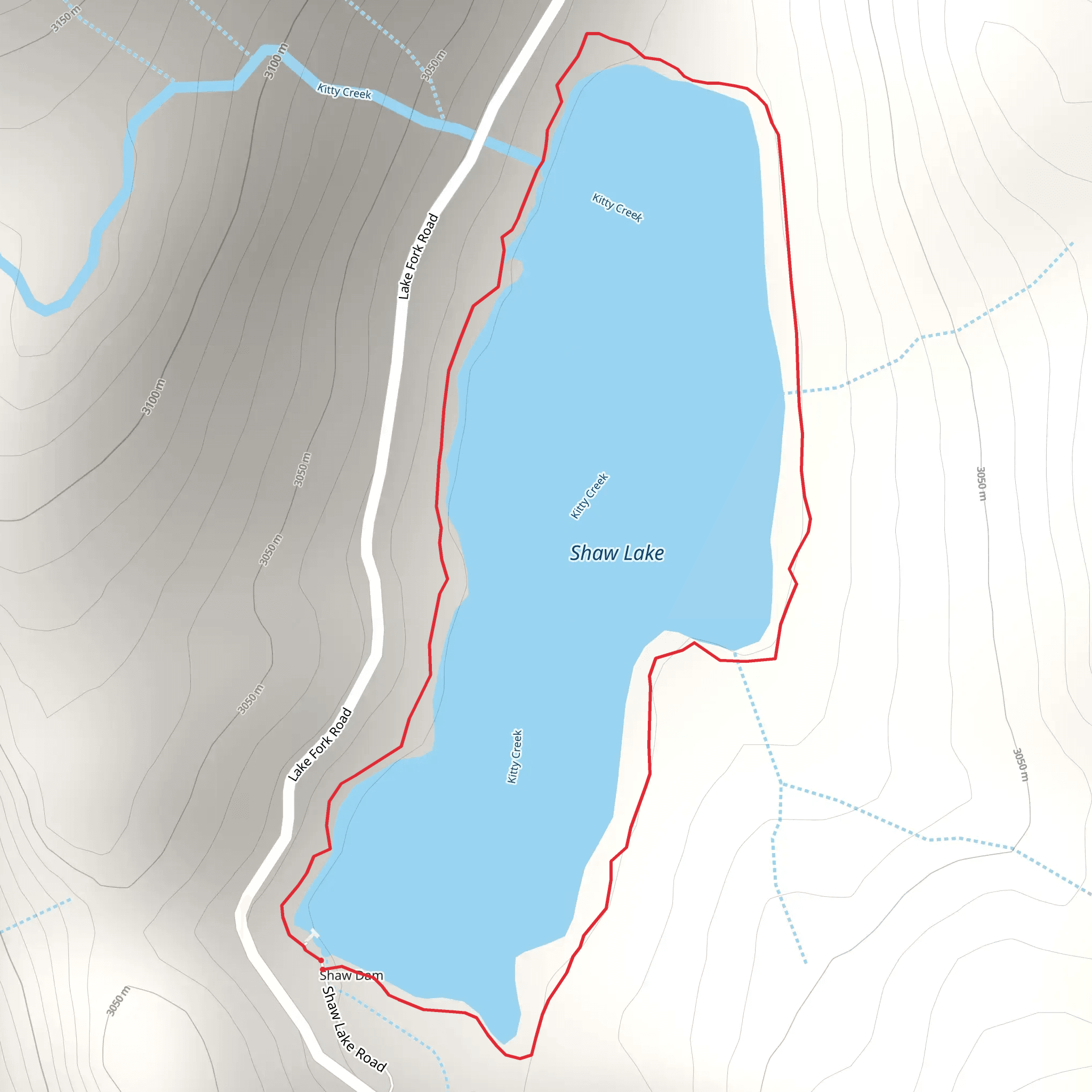 Shaw Lake Loop mobile static map