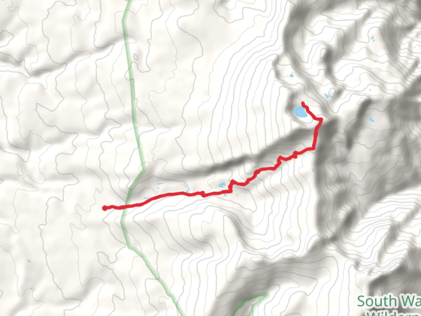 An image depicting the trail Patterson Lake via Pine Creek Trail and its surrounding area.