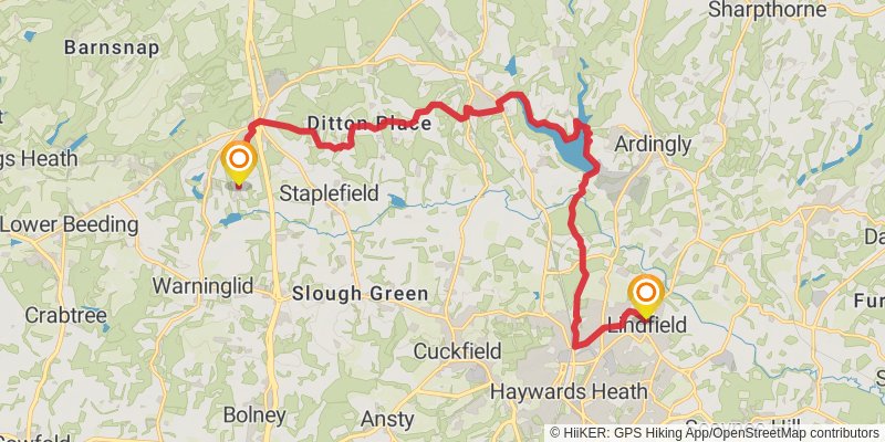 Sussex Hospices Trail stage 4 Map