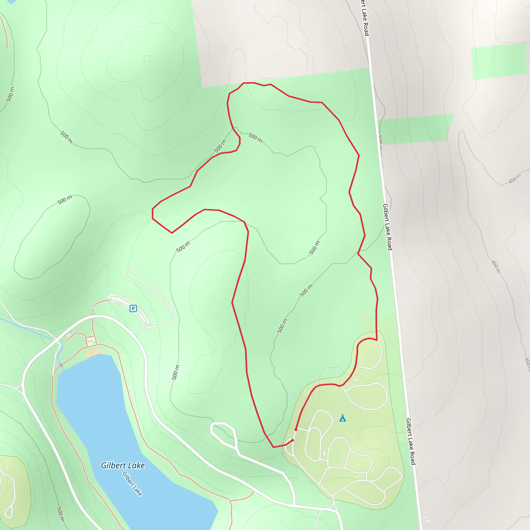 Gilbert Lake State Park Loop mobile static map