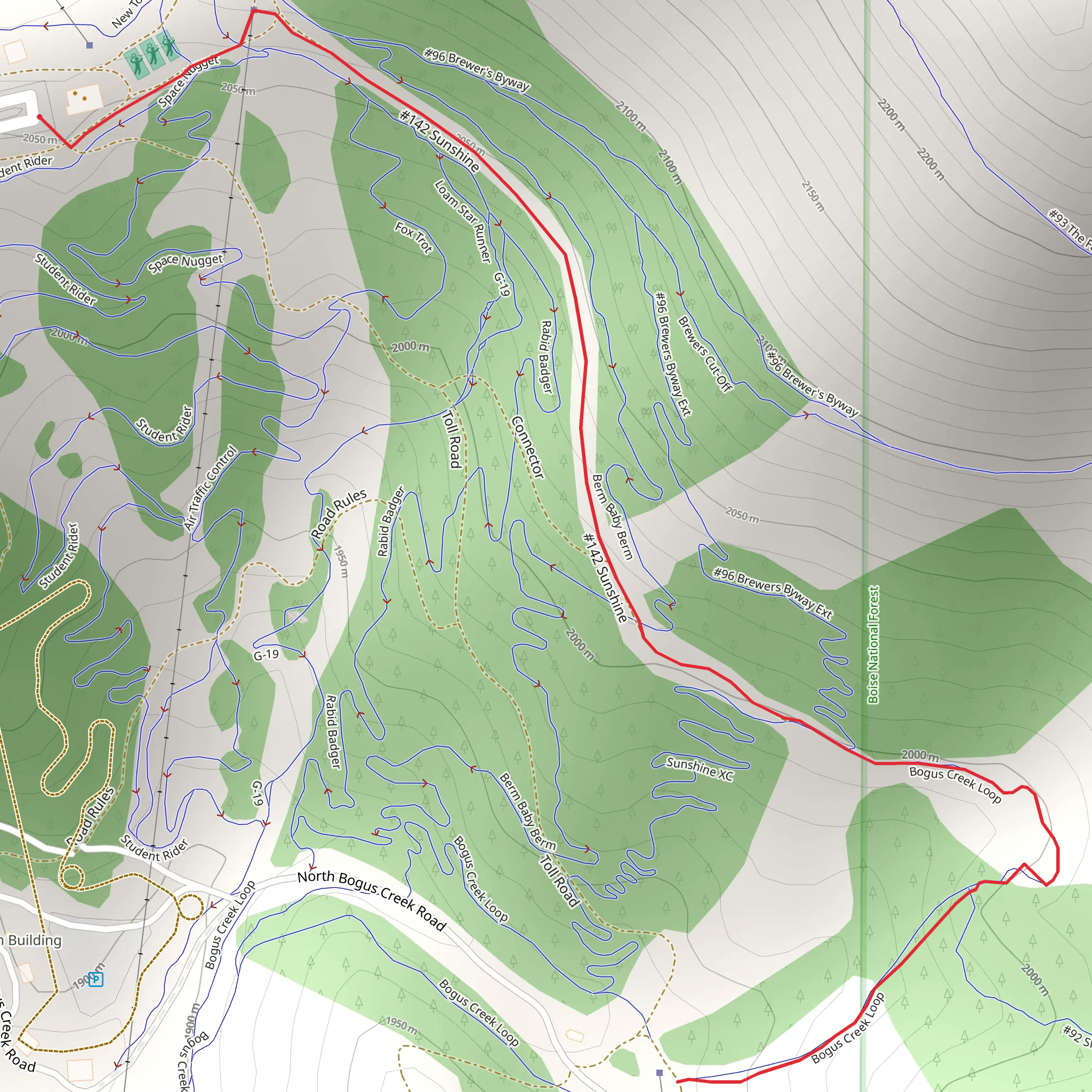 Last Chance and Sunshine mobile static map