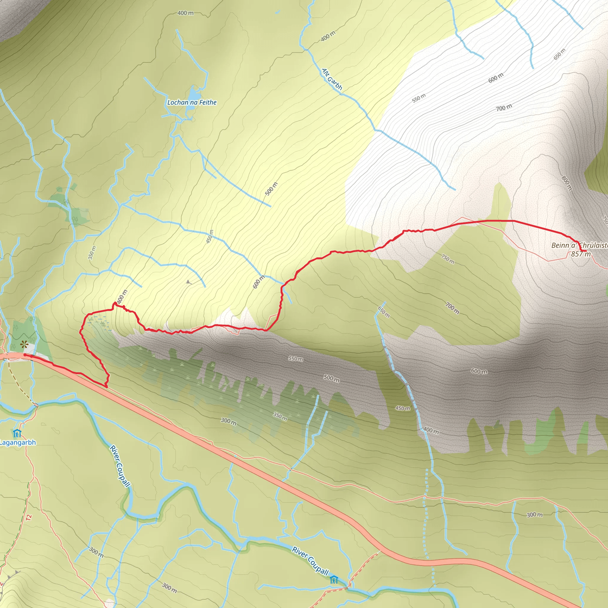 Beinn a' Chrùlaiste mobile static map