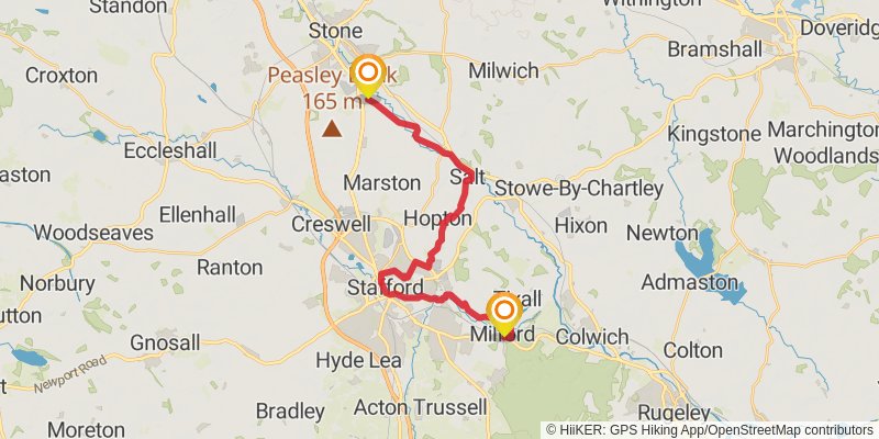 Two Saints Way stage 6 Map