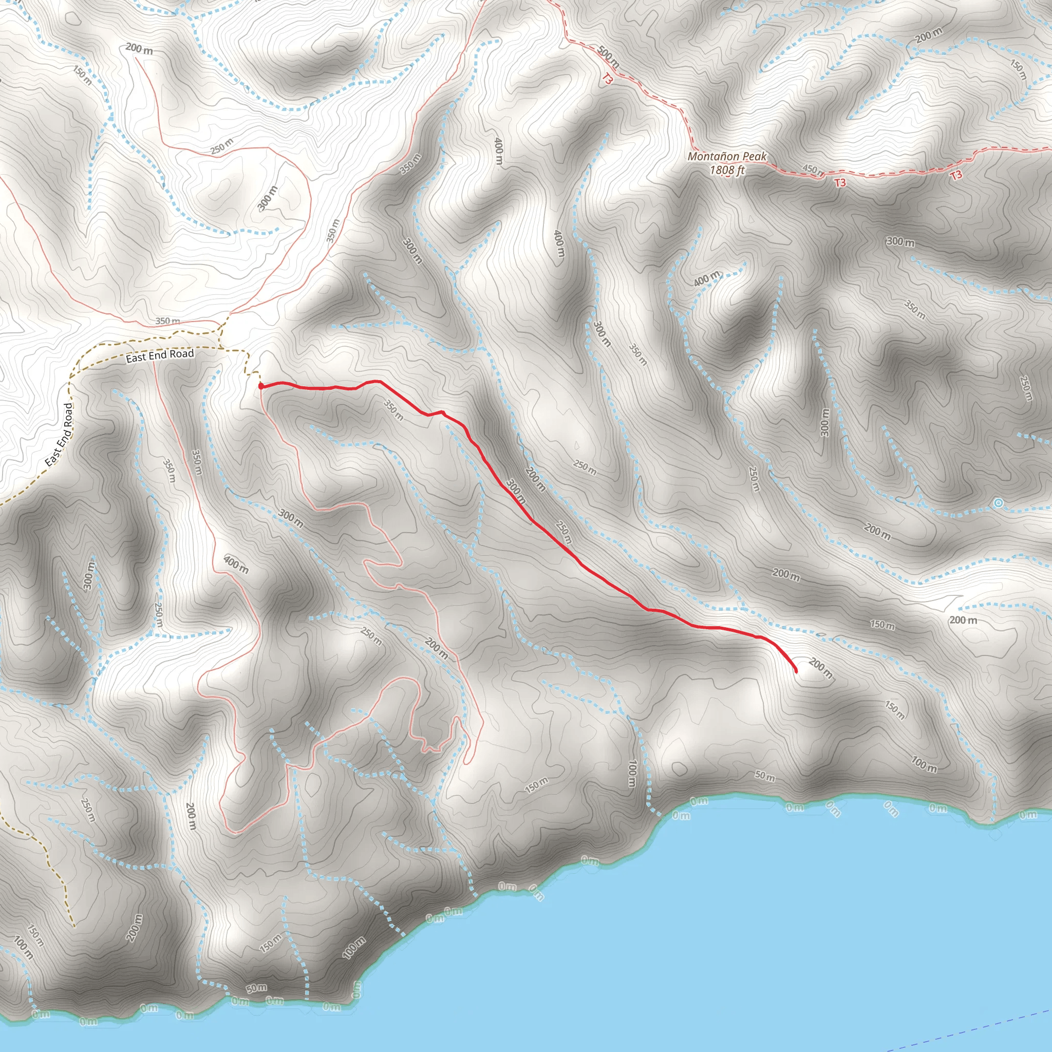 Montanon Canyon Trail mobile static map