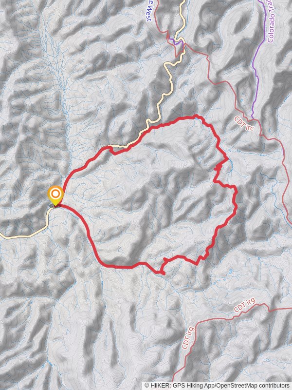 Agate Creek, Lime Creek and Marshall Pass Road Loop mobile static map