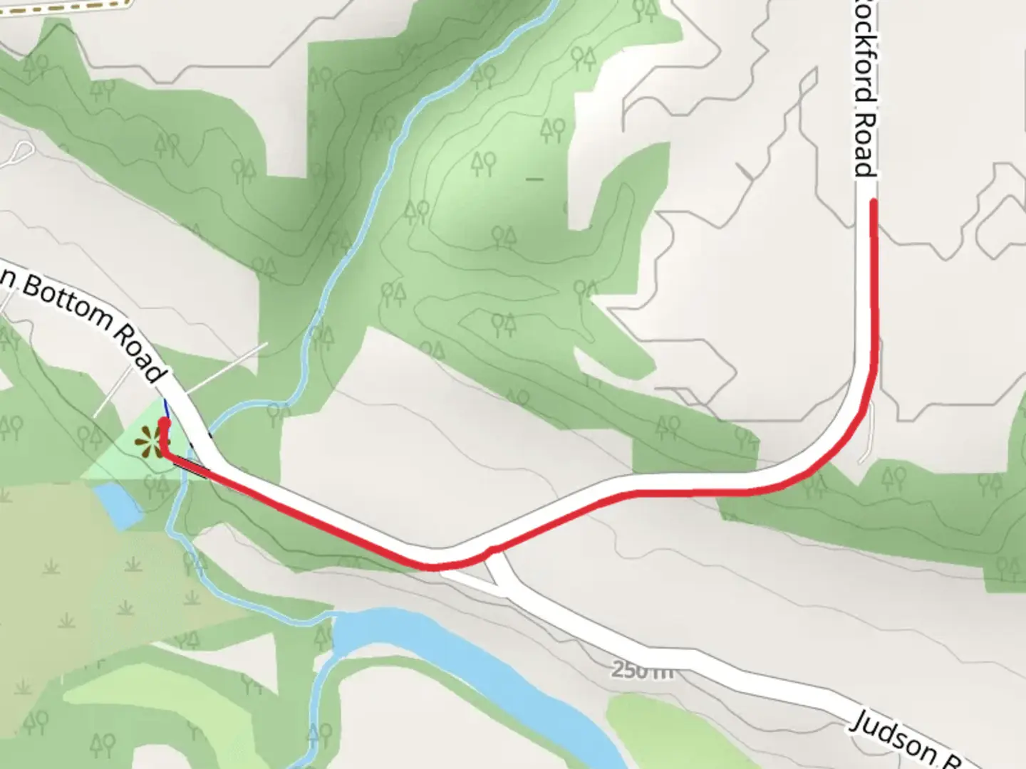 An image depicting the trail Walk along Rockford Road and its surrounding area.