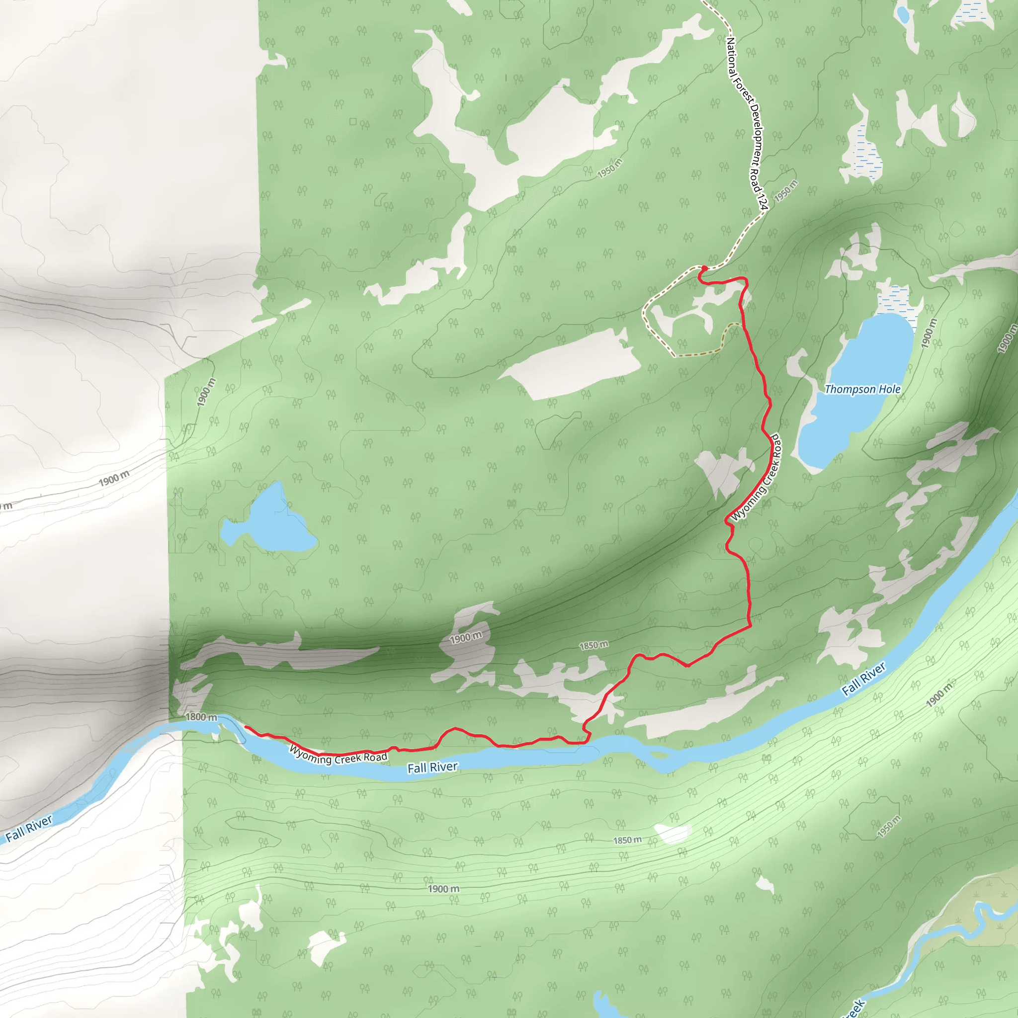 Wyoming Creek Road mobile static map