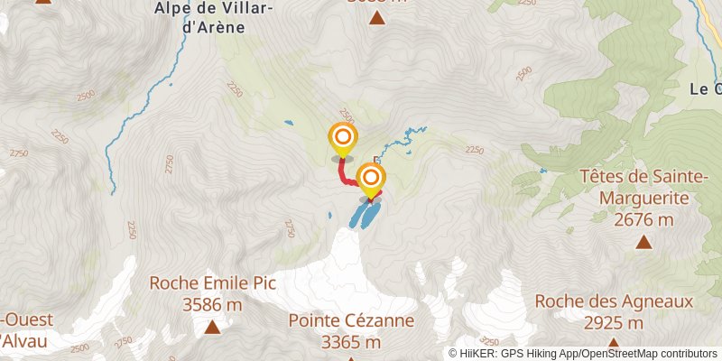 GR 54 - Tour of Oisans and Ecrins spur 4 Map