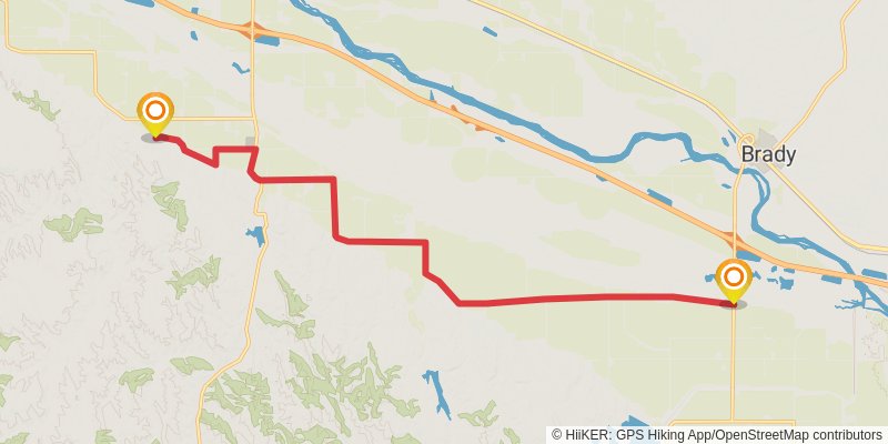 American Discovery Trail North Route stage 193 Map