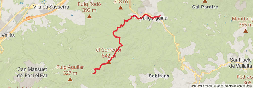 GR 92 Sendero del Mediterráneo Cataluña stage 15 Map