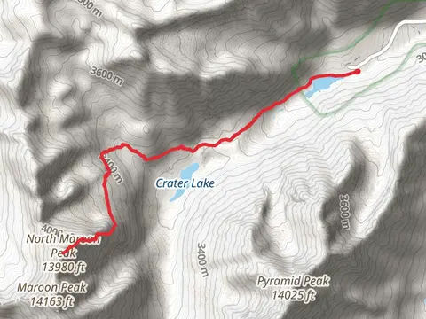 North Maroon Peak via Scenic Trail - Maroon Lake