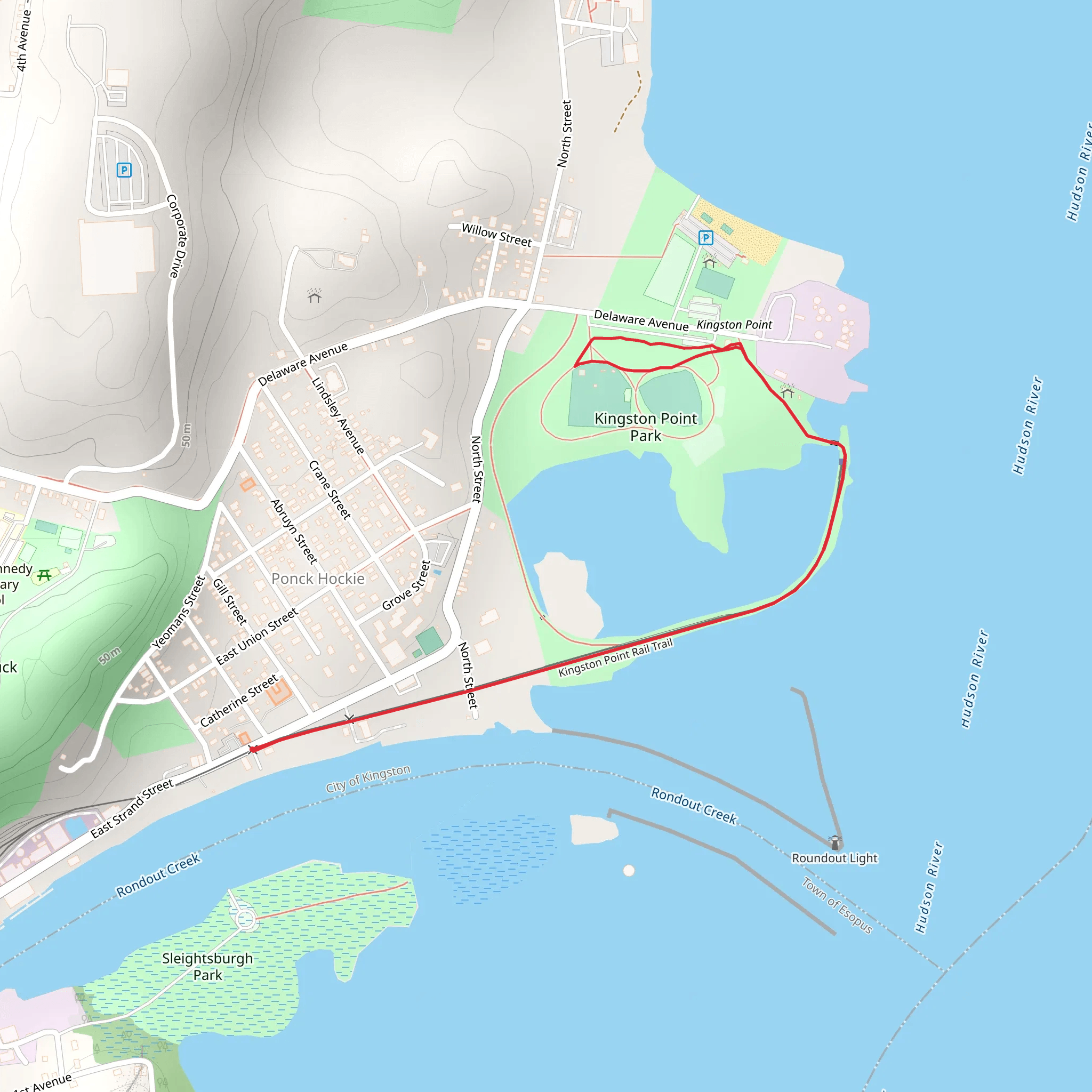 Kingston Point Rail Trail mobile static map