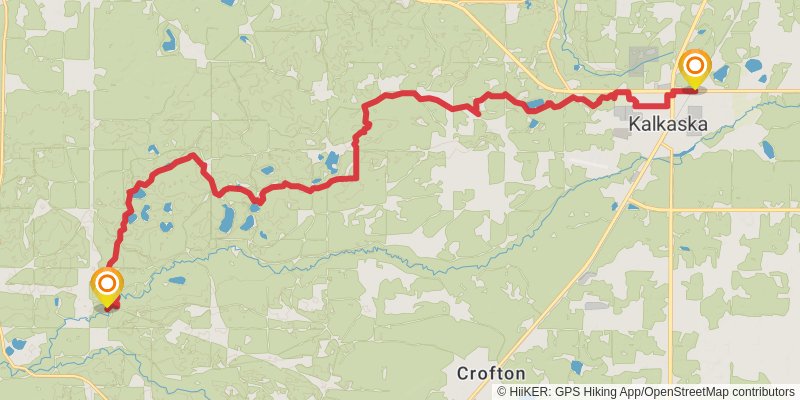 North Country Trail - Michigan Southeast stage 13 Map
