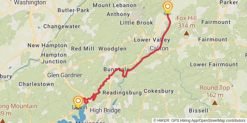 Highlands Trail stage 13 Map