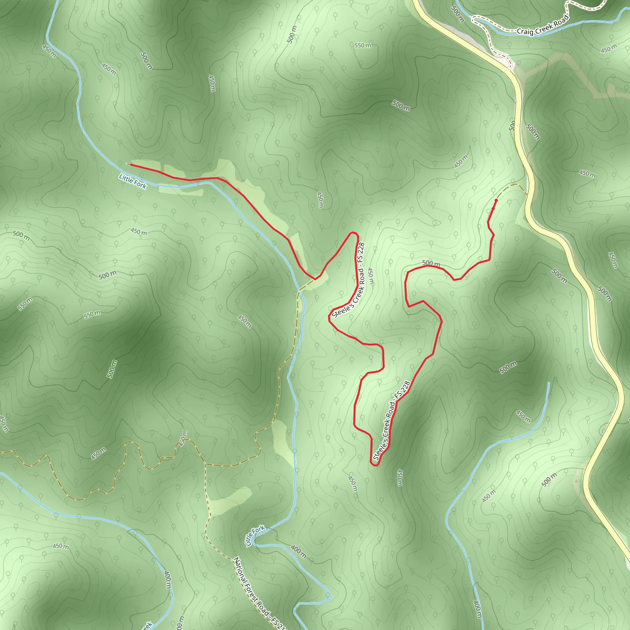 Little Fork Walk mobile static map