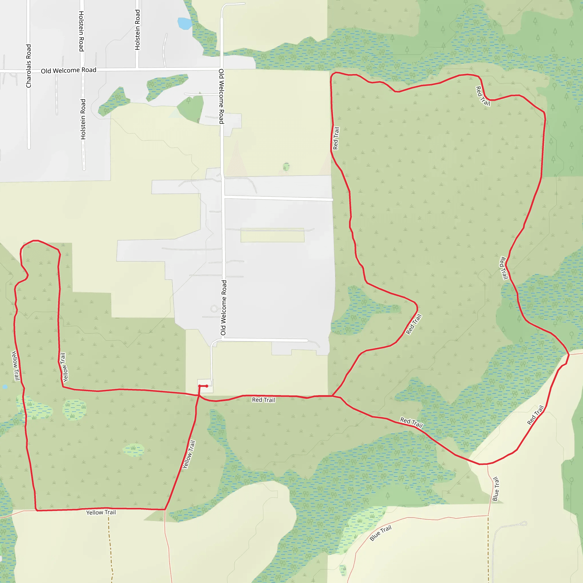 Red and Yellow Trail Loop mobile static map