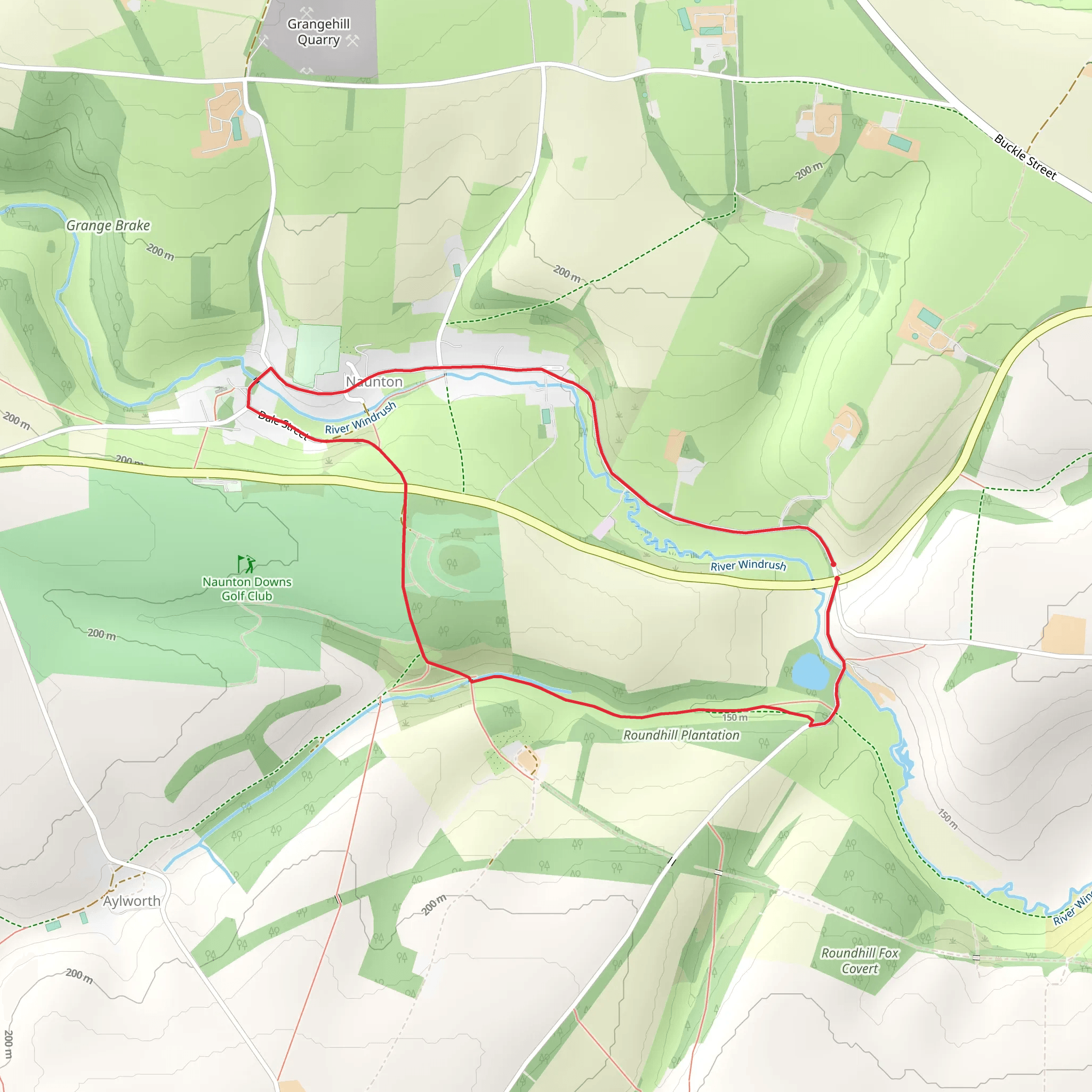Harford Bridge - Naunton mobile static map
