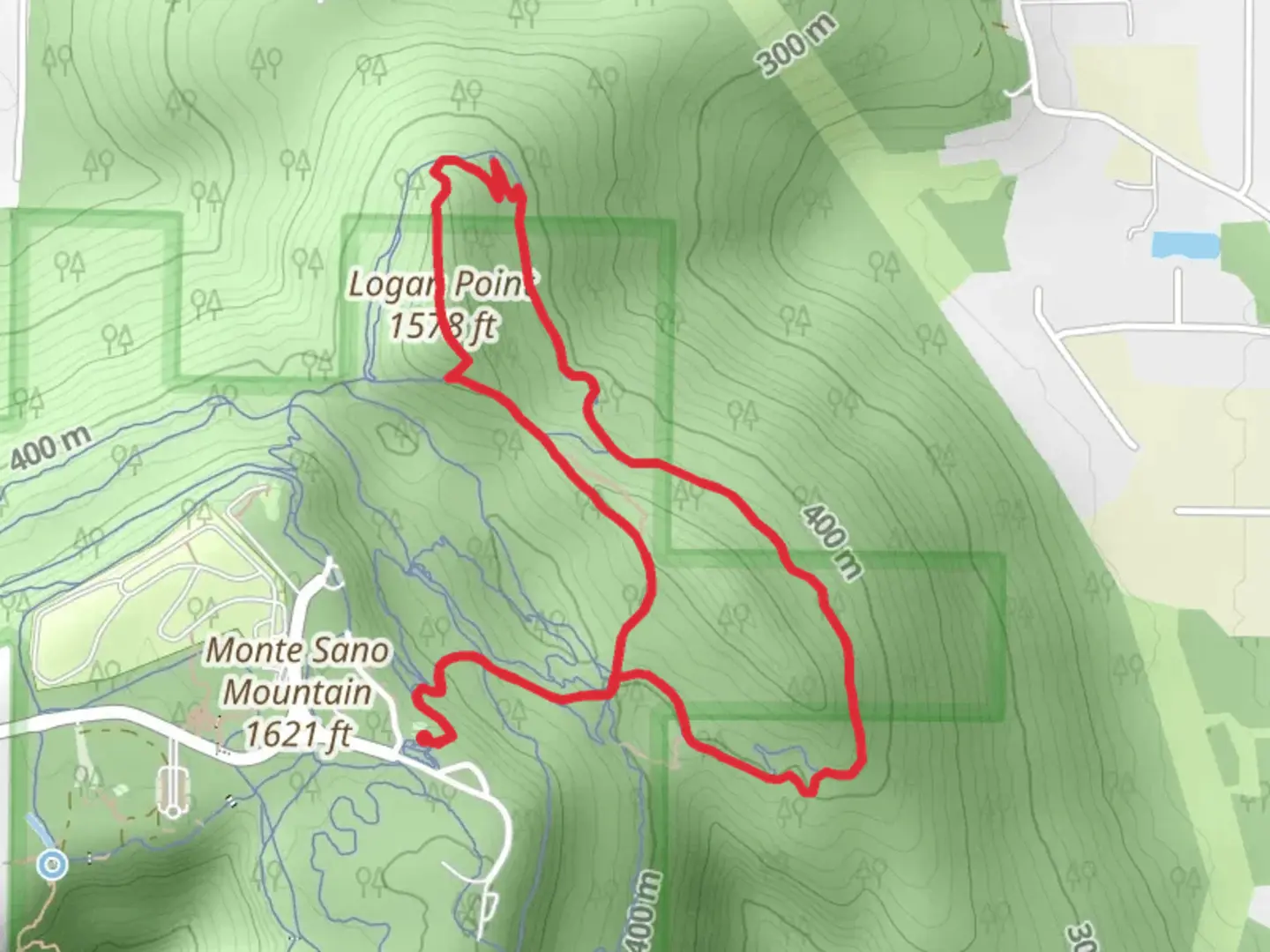 An image depicting the trail Keith and Stone Cuts Loop Trail and its surrounding area.