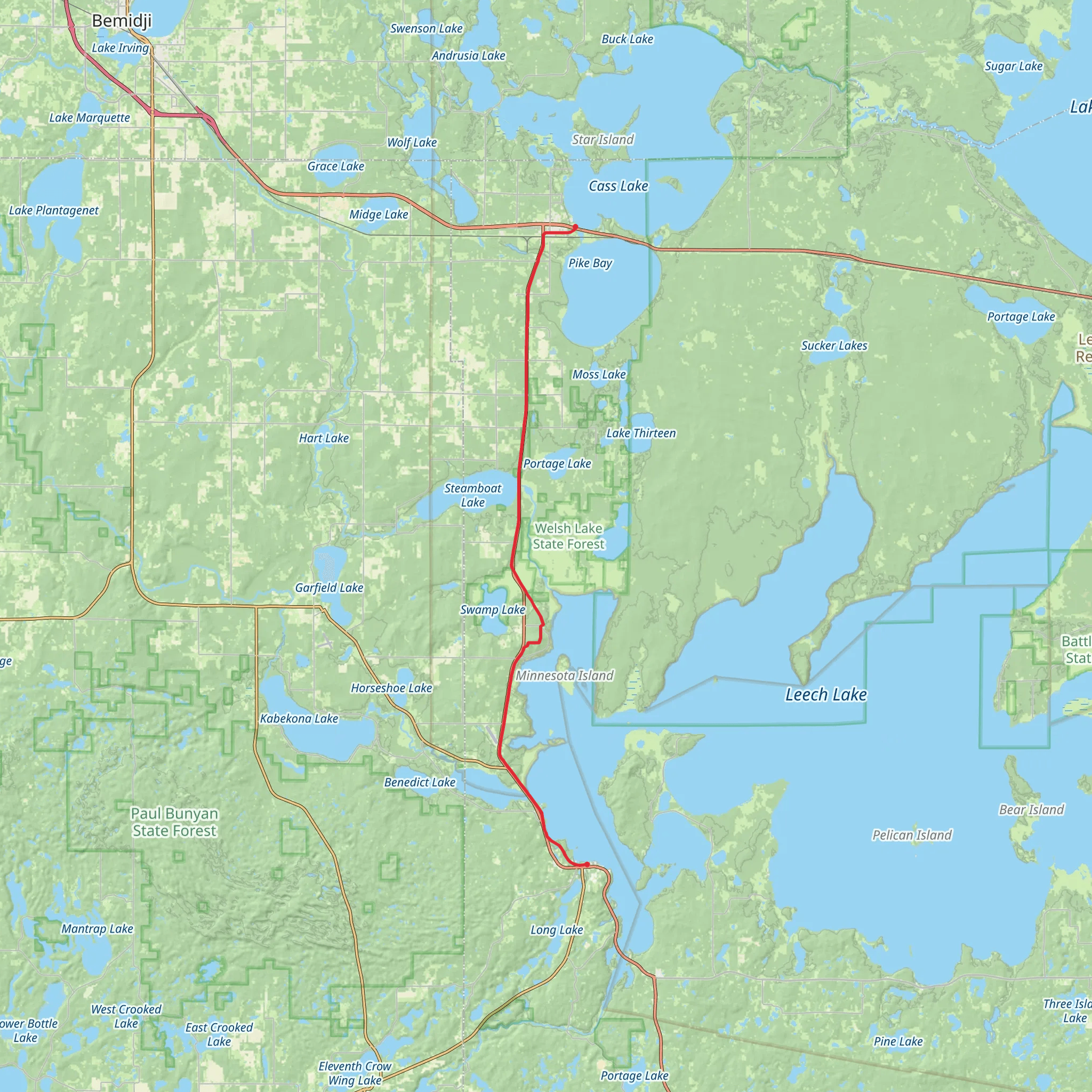 Heartland Trail Point to Point mobile static map