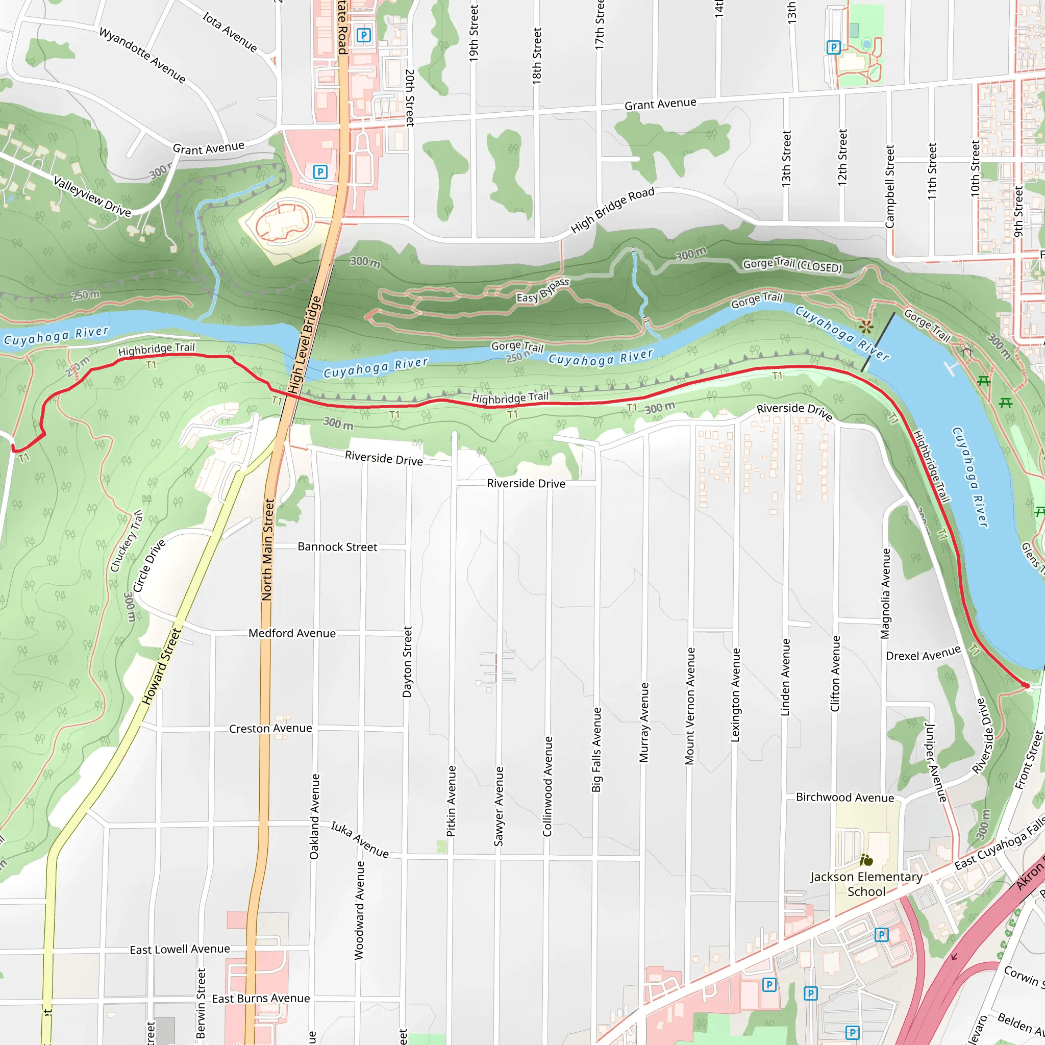 Highbridge Trail mobile static map