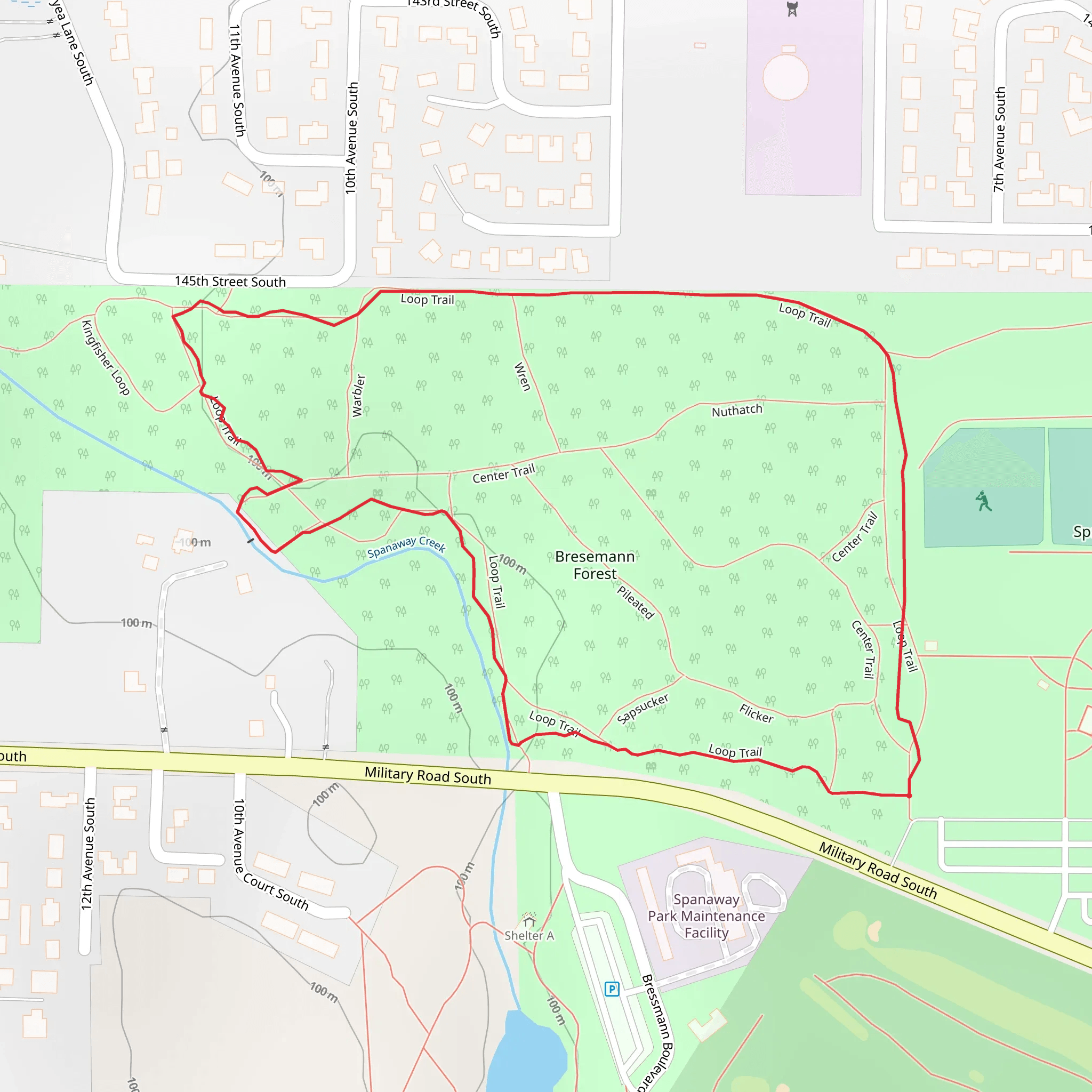 Bresemann Forest Loop mobile static map