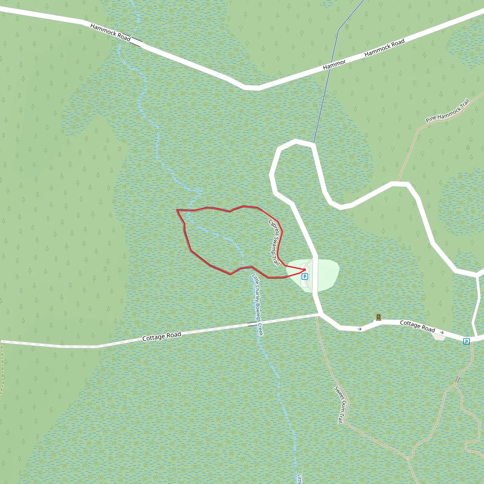 Cypress Swamp Loop Trail mobile static map