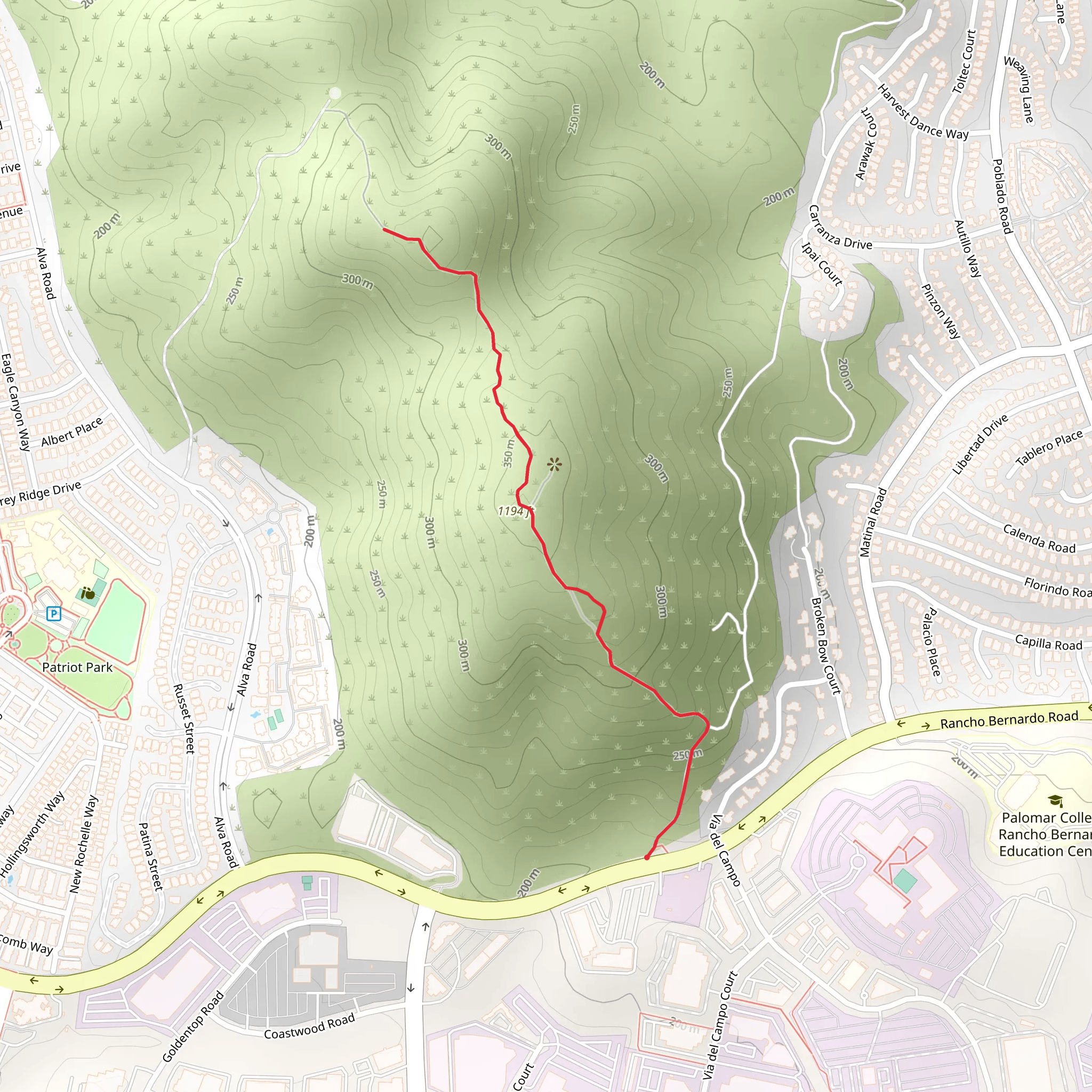 Rancho Bernardo Road Walk mobile static map