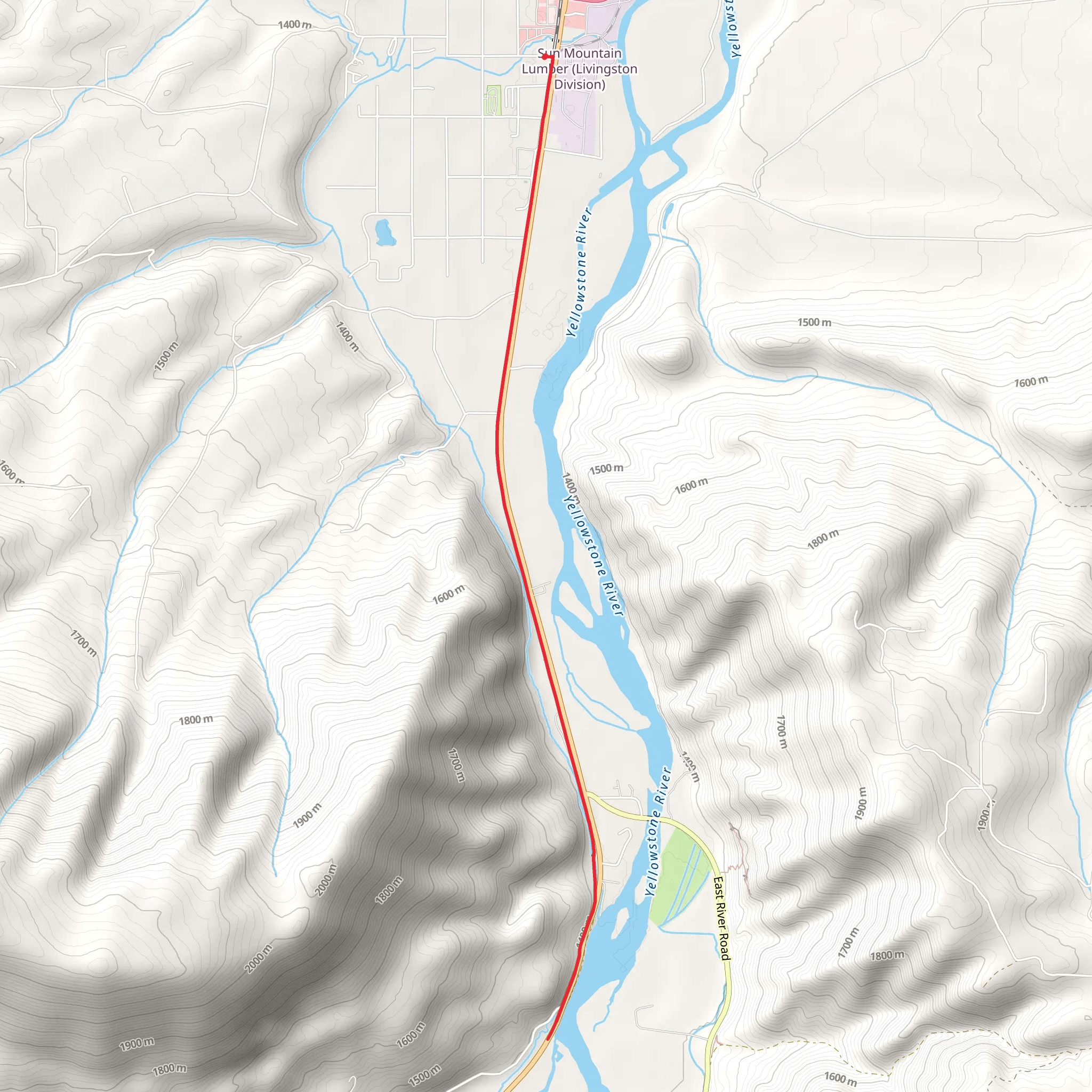 Highway 89 South Pedestrian Trail mobile static map