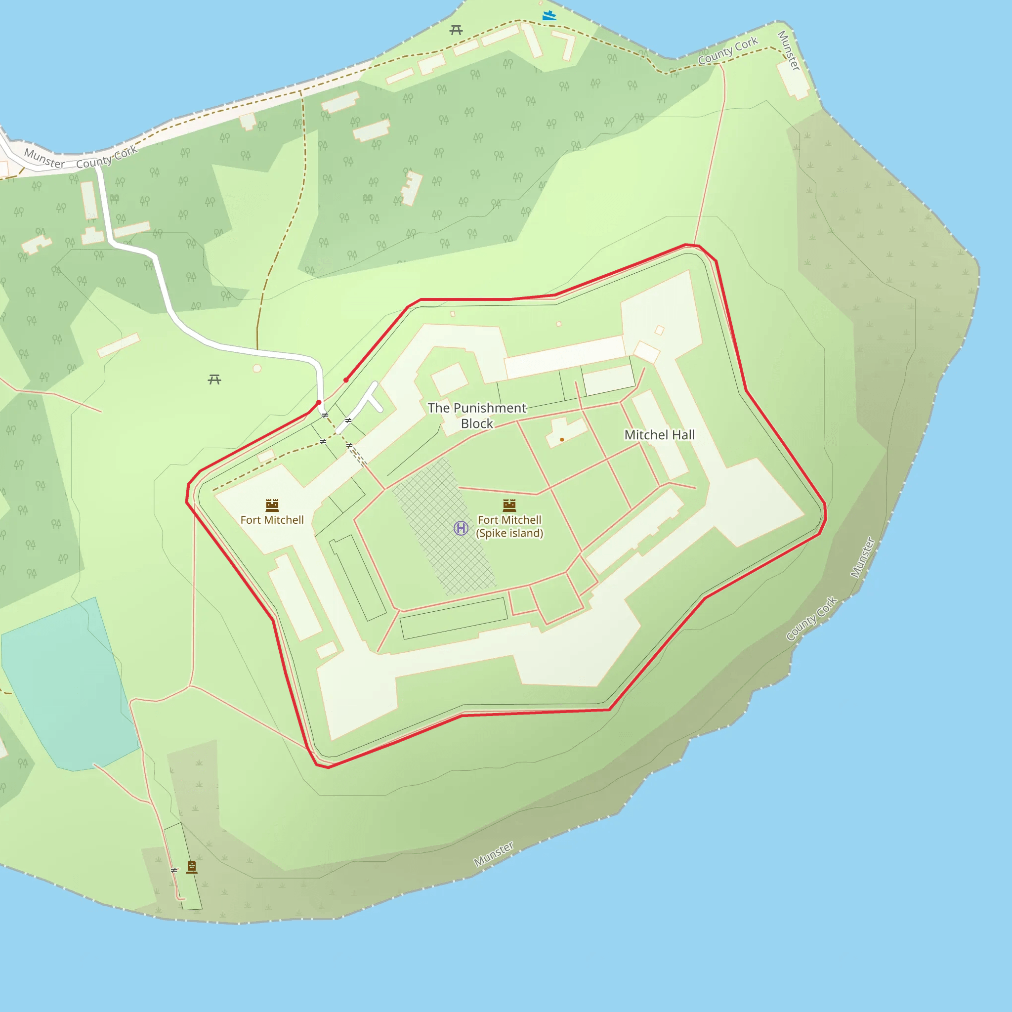 Glacis Walk mobile static map